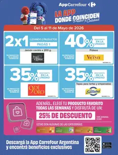 Vista previa Carrefour Express ofertas válido desde el 05.05.2026 | Página: 2 | Productos: Jamón cocido, Café, Jamón, Fideos