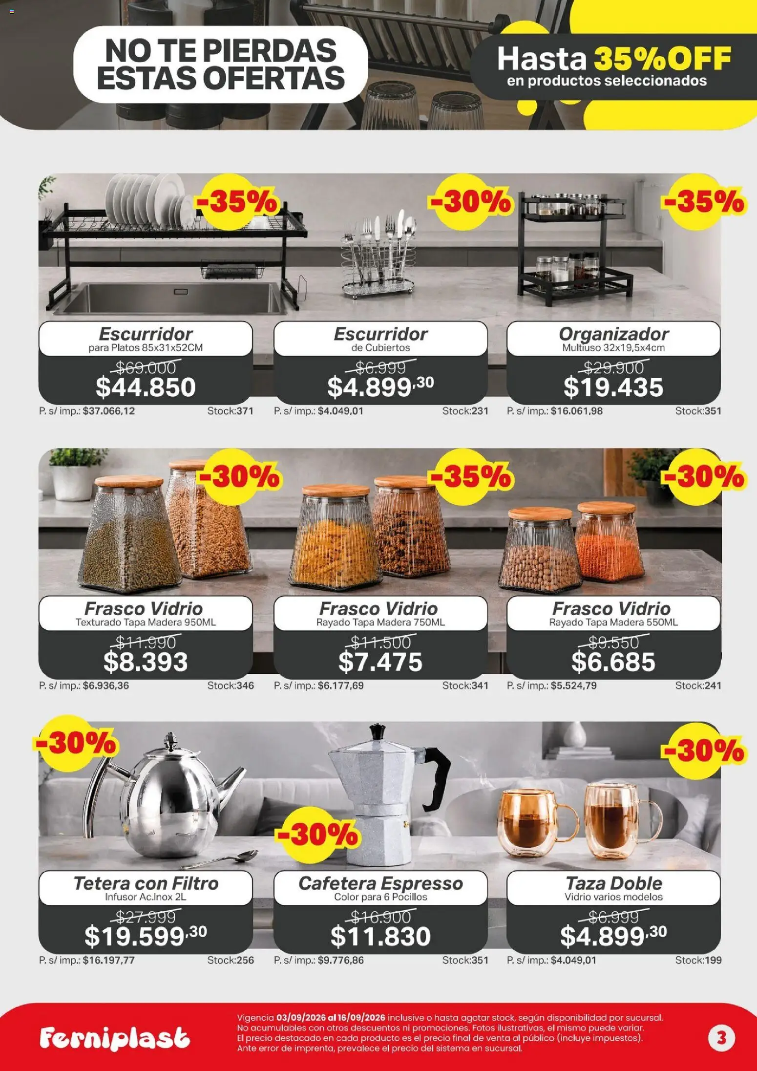 Ferniplast catálogo │ válido desde el 03/09/2026 | Página: 3 | Productos: Cafetera, Taza, Frasco, Tetera