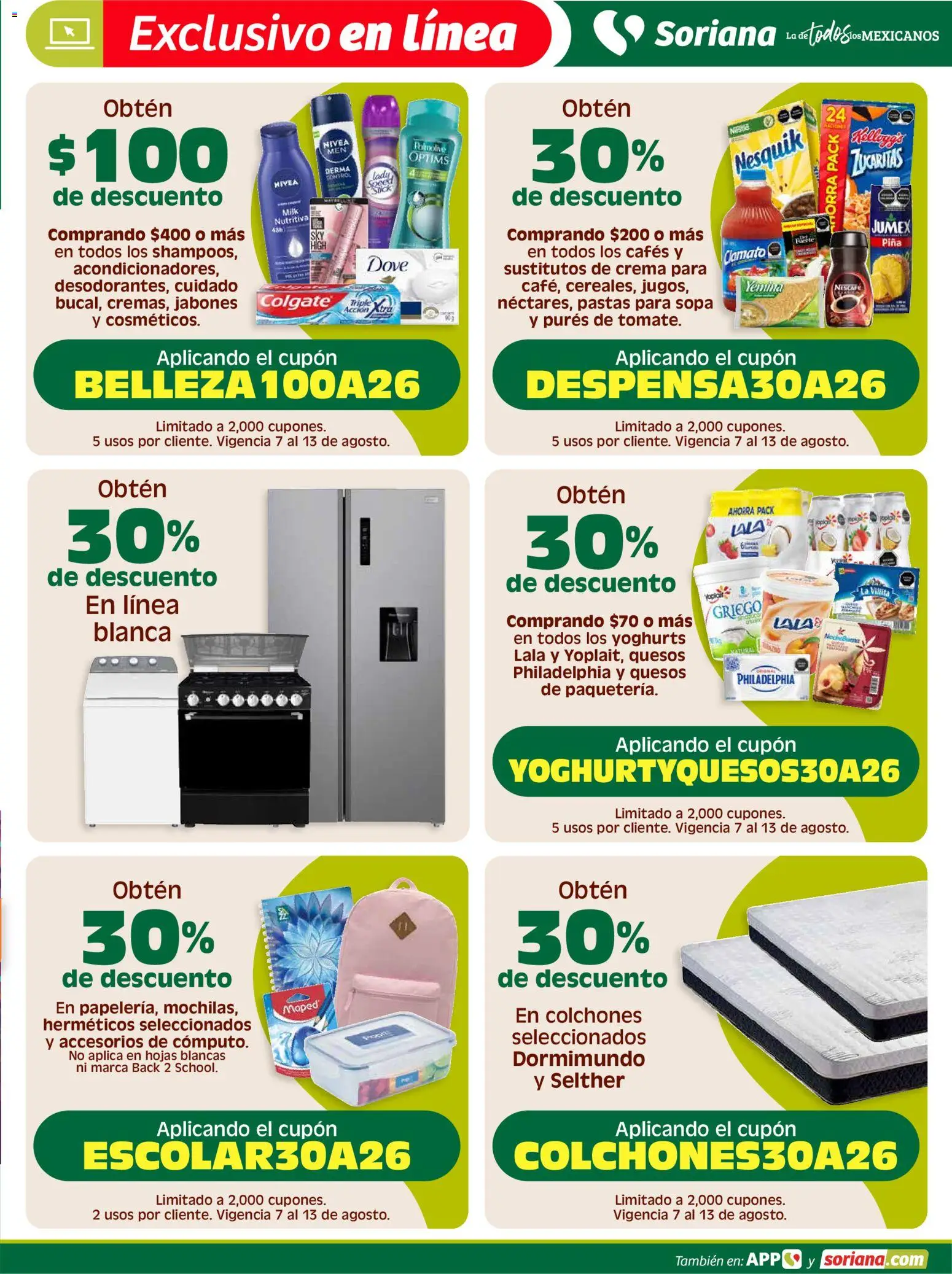 Nuevas ofertas de Soriana válidas en toda la República Mexicana desde el 07/08/2026. ¡Encuentra las mejores ofertas en Soriana Fin de Semana Súper: BCS, Son y Sin! | Página: 5 | Productos: Sopa, Crema, Piña