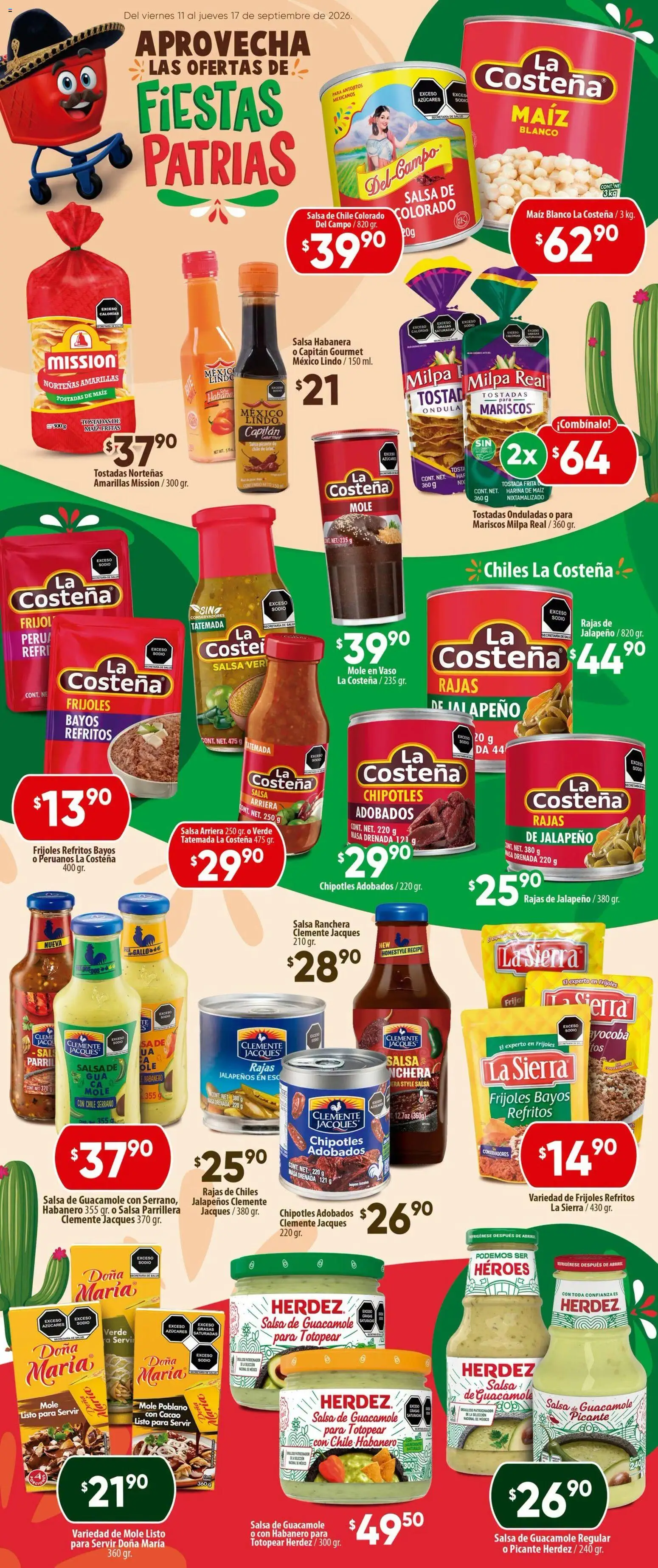 Nuevas ofertas de Calimax válidas en toda la República Mexicana desde el 11/09/2026. ¡Encuentra las mejores ofertas en Calimax folleto Tijuana! | Página: 3 | Productos: Masa, Harina, Chile, Tostadas