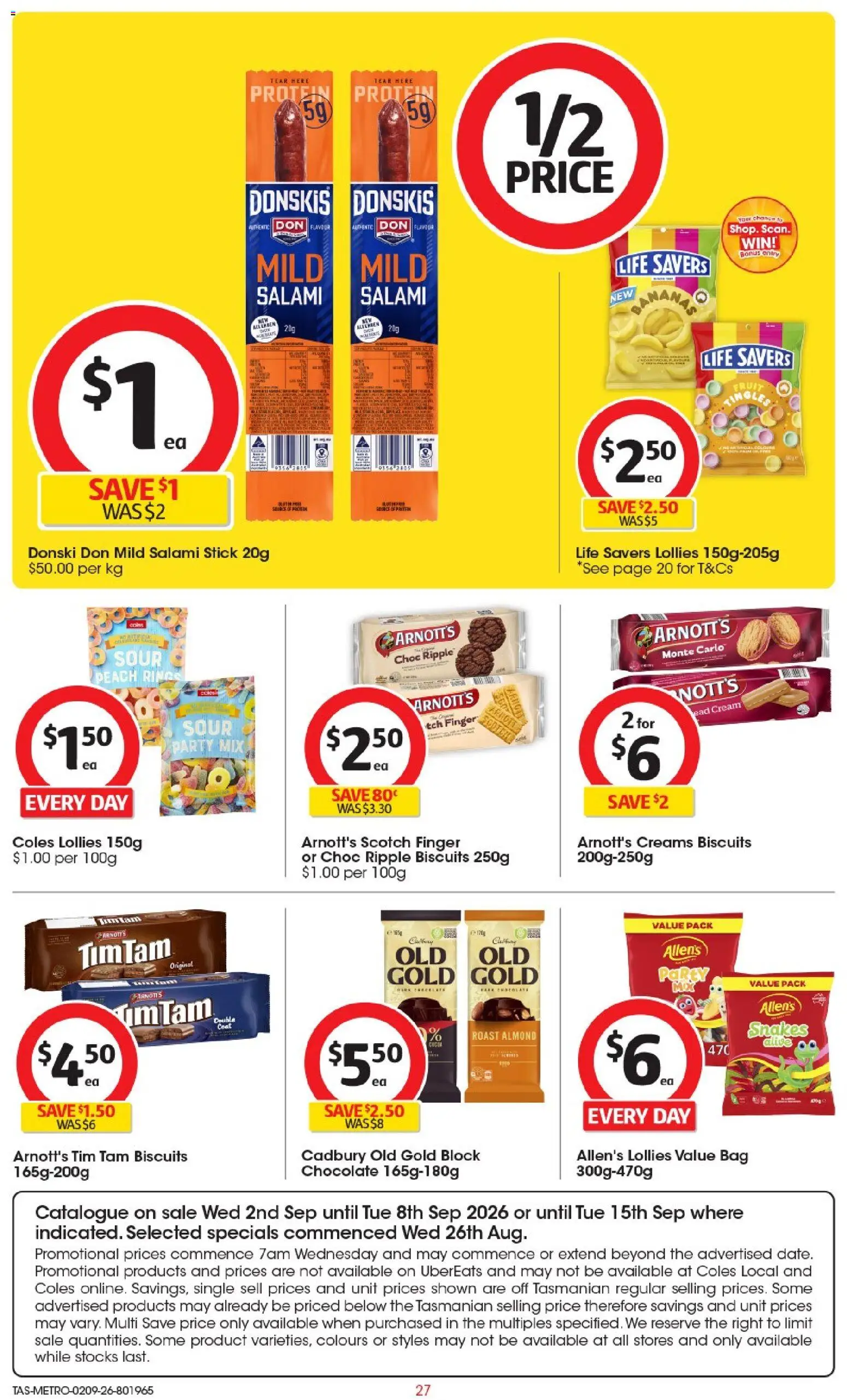 Coles catalogue - valid from 02/09/2026 | Page: 28 | Products: Chocolate, Lollies, Cream, Bag