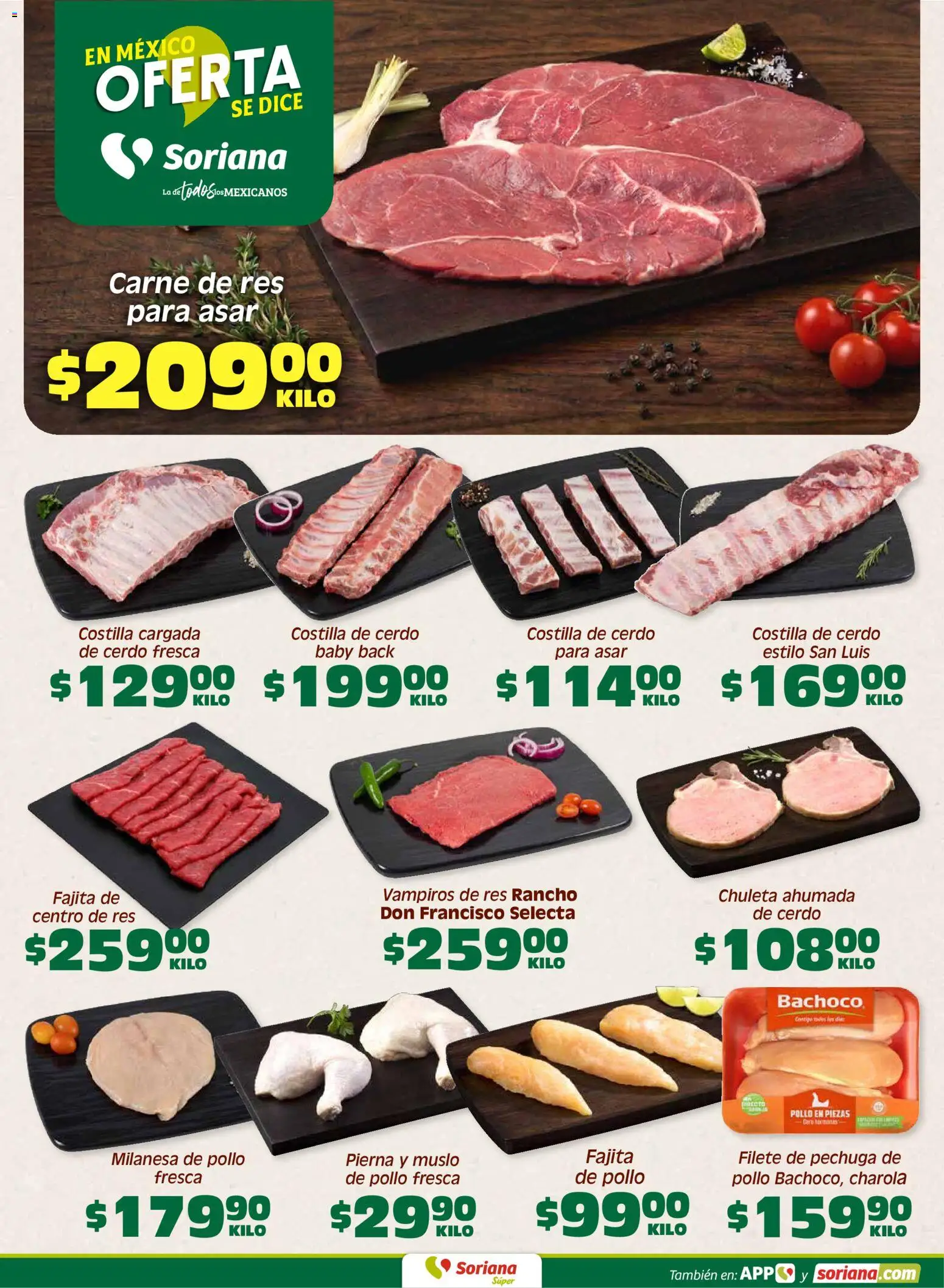 Nuevas ofertas de Soriana válidas en toda la República Mexicana desde el 31/07/2026. ¡Encuentra las mejores ofertas en Soriana Fin de Semana Súper: Edo. de Mex y Valle de México! | Página: 4 | Productos: Pollo, Milanesa, Cerdo, Res