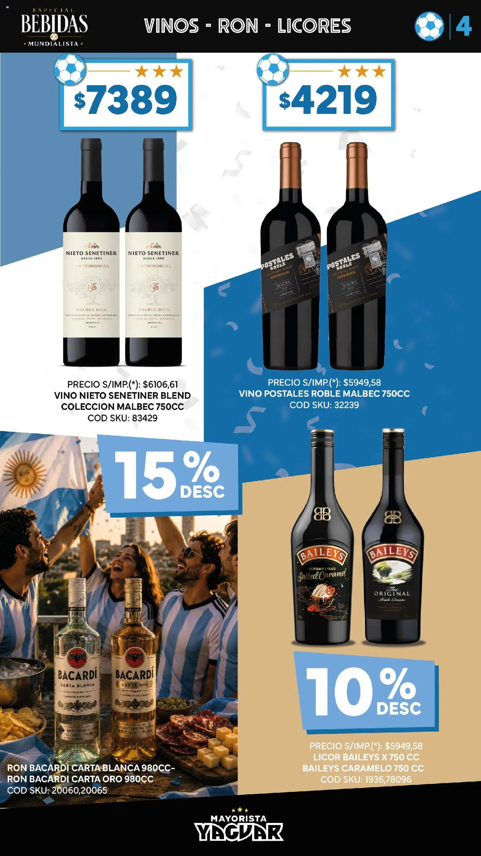 Yaguar - Especial Bebidas Mundialistas Parque Chacabuco │ válido desde el 03/07/2026 | Página: 4 | Productos: Vino