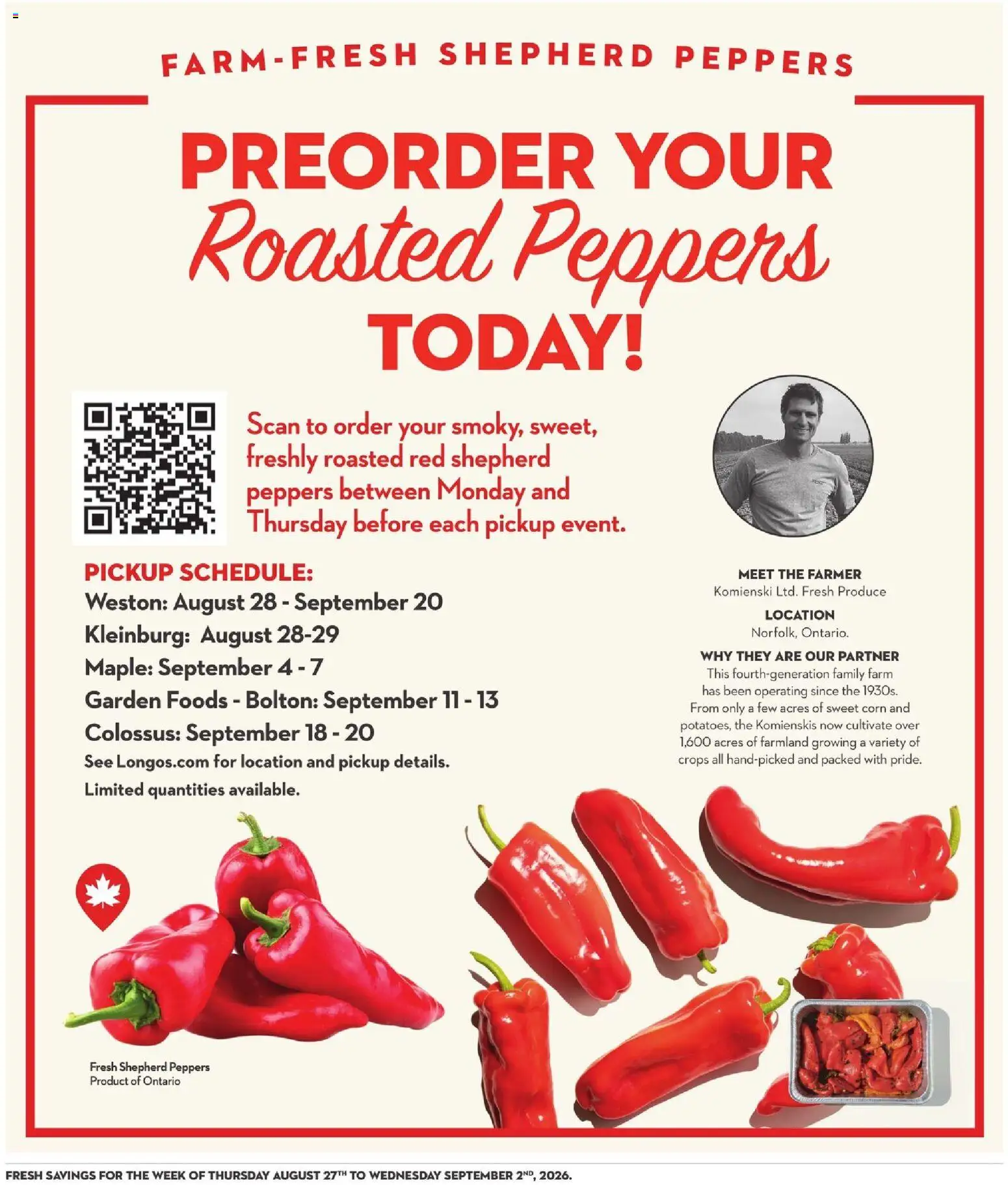 Longo's flyer valid from Aug 27, 2026 | Page: 5 | Products: Corn