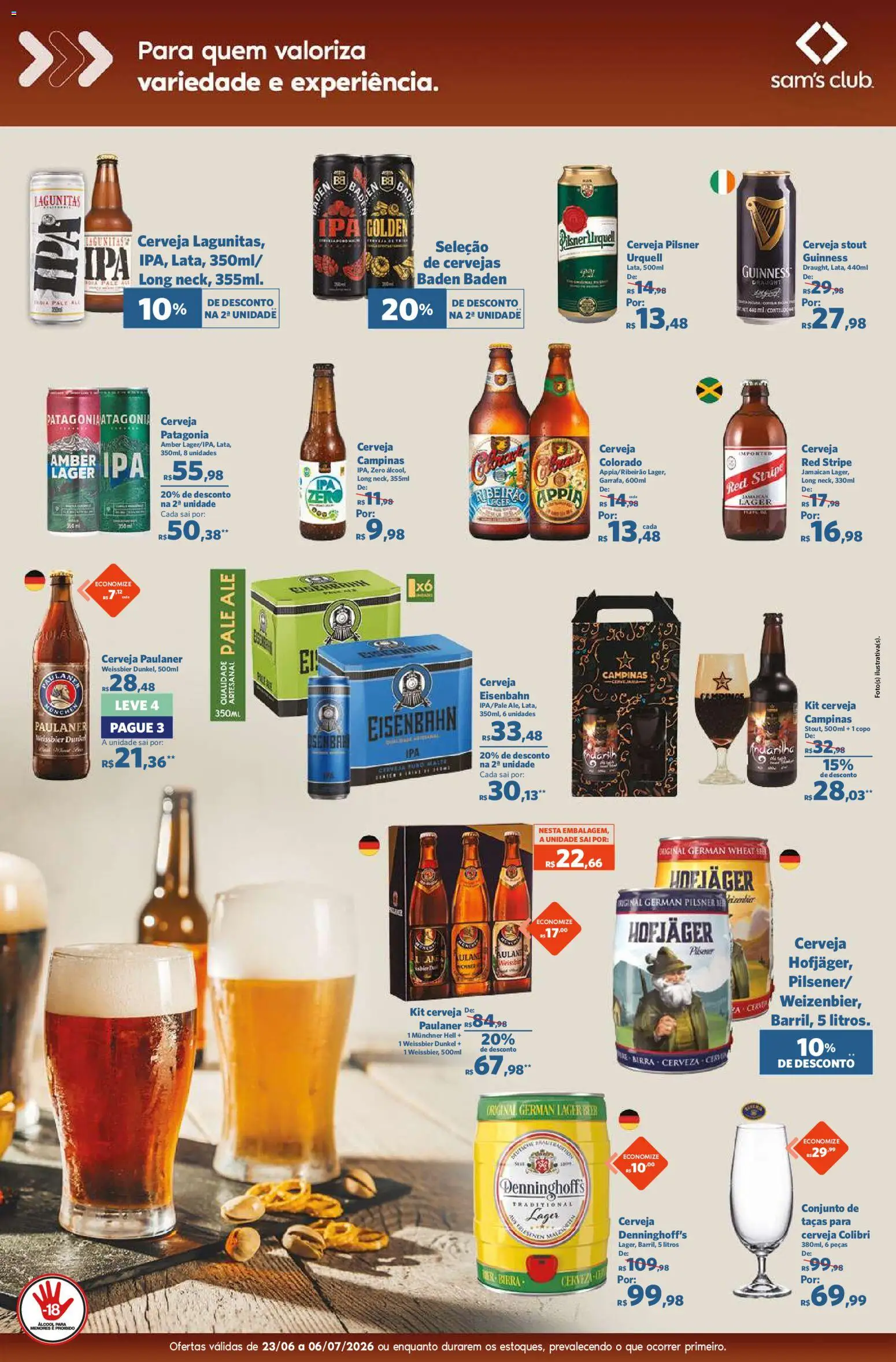 Sam's Club Folheto - válido de 23/06/2026 | Página: 9 | Produtos: Taças, Eisenbahn, Cerveja, Cera