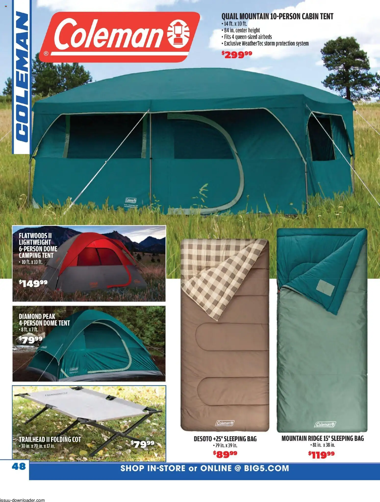 Big 5 Sporting Goods Summer Catalog - valid from 05/26/2026 | Page: 48 | Products: Ridge, Tent, Bag