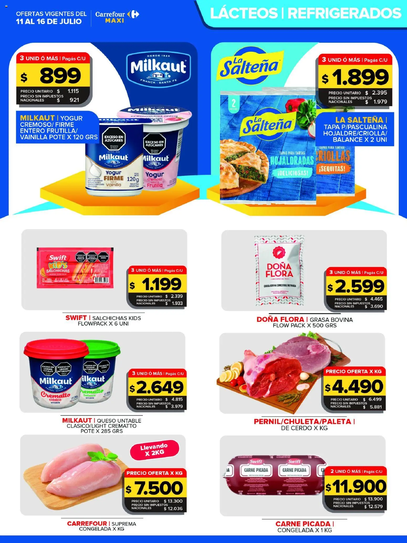 Carrefour Maxi catálogo │ válido desde el 11/07/2026 | Página: 8 | Productos: Peso, Frutilla, Yogur, Cerdo