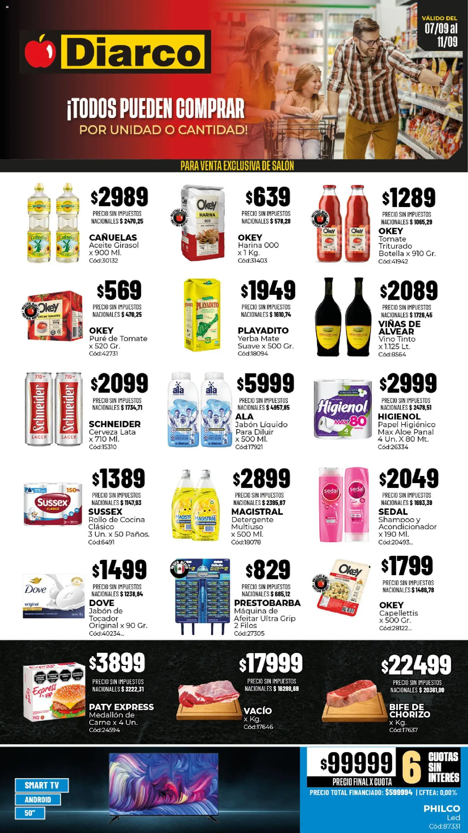 Diarco - Ofertas │ válido desde el 07/09/2026 | Página: 1 | Productos: Mate, Bife, Jabón, Puré