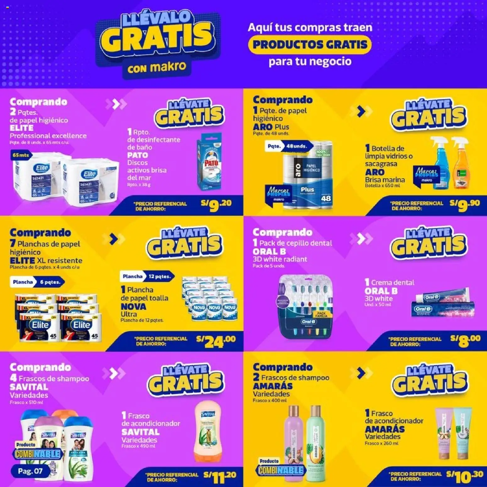 Catálogo Makro válido desde 04.06.2026 | Página: 7 | Productos: Shampoo, Baño, Toalla, Crema