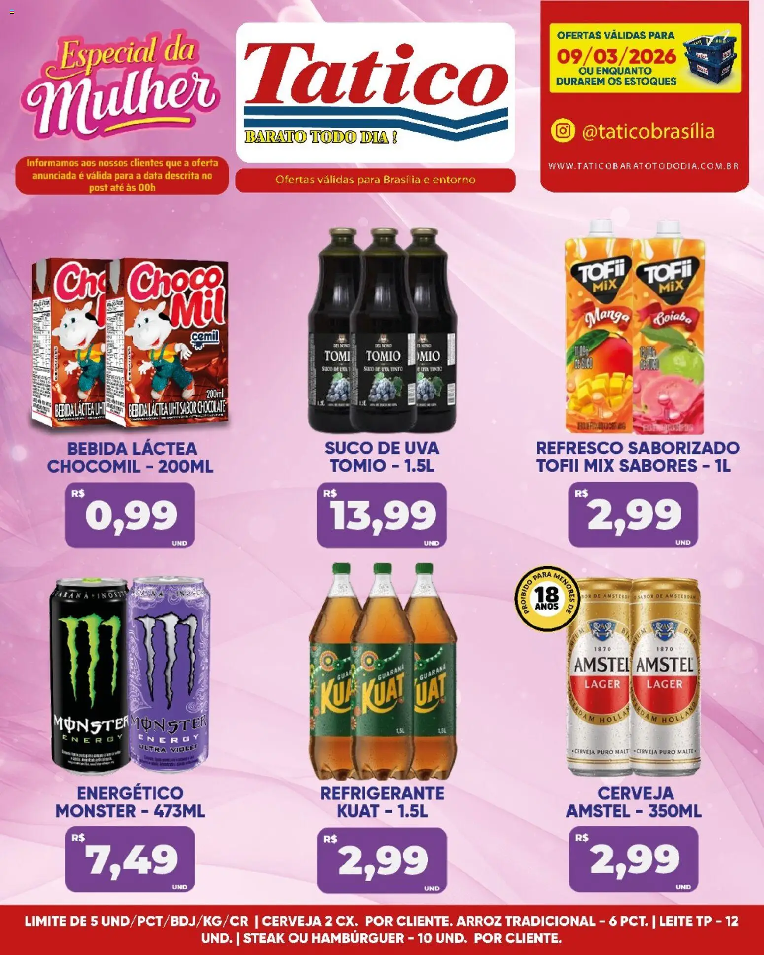 Tatico Folheto - válido de 09.03.2026 | Página: 7 | Produtos: Goiaba, Hambúrguer, Bebida, Pá