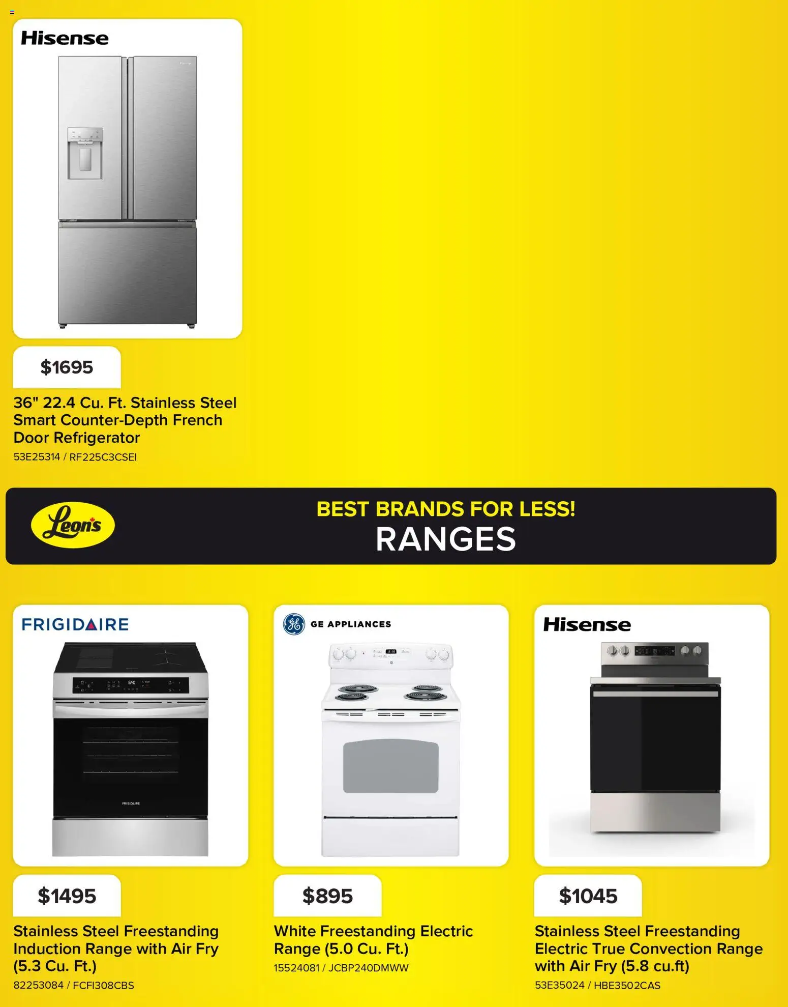 Leon's flyer valid from Oct 1, 2026 | Page: 4 | Products: Refrigerator, Door