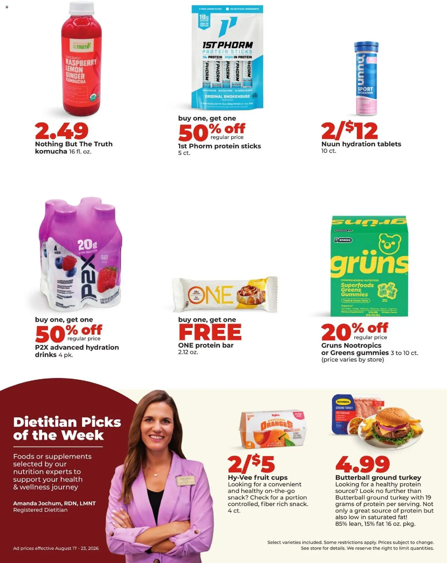HyVee Weekly Ad - valid from 08/17/2026 | Page: 31 | Products: Turkey, Ground turkey, Protein, Lemon