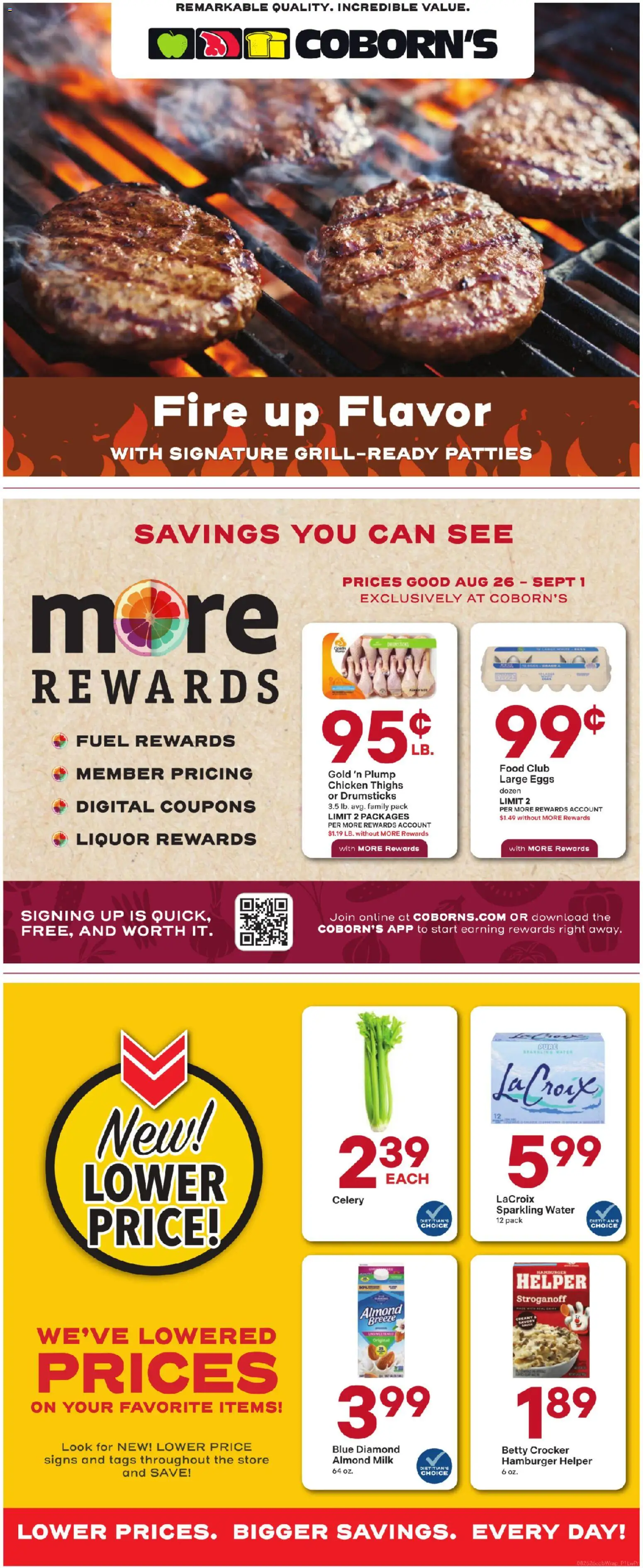 Coborn's - Weekly Ad - valid from 08/26/2026 | Page: 2 | Products: Chicken, Milk, Chicken thighs, Drumsticks