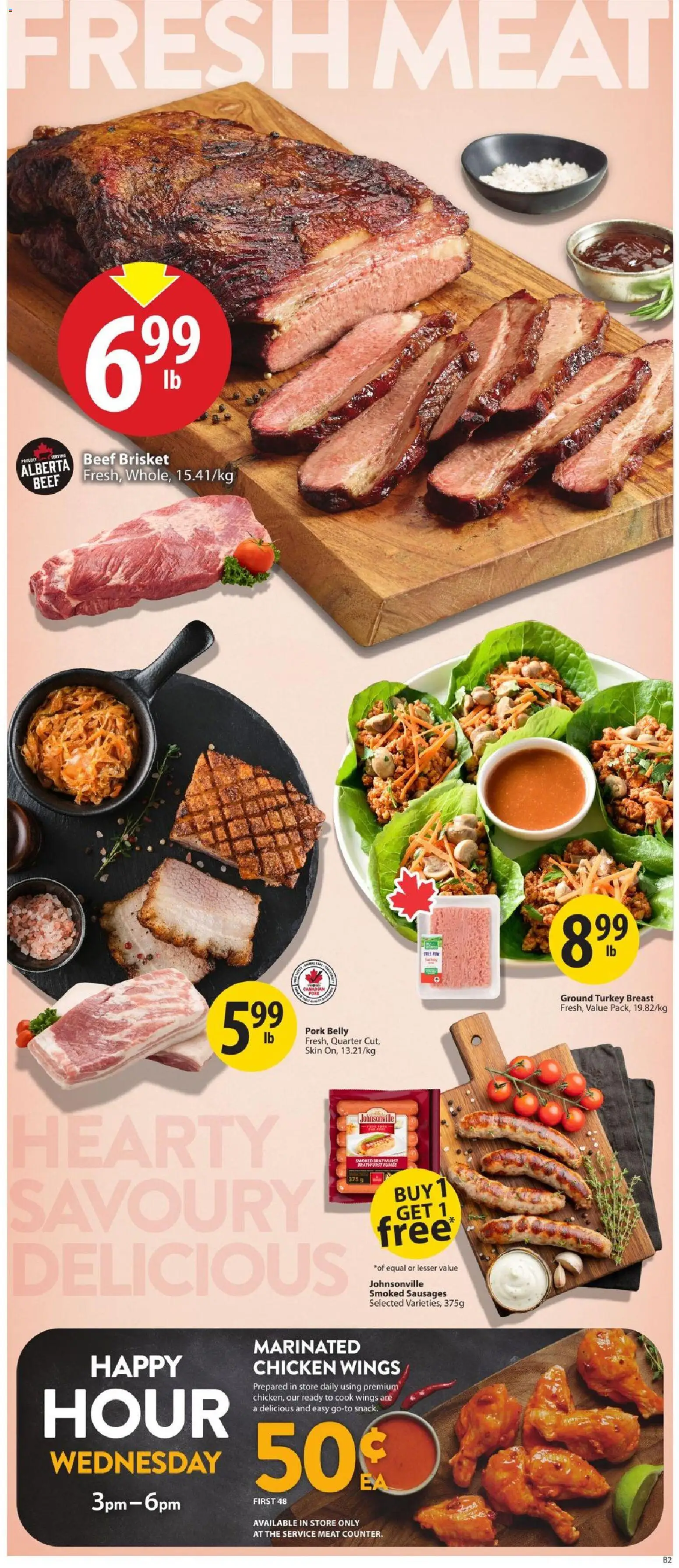 Save on foods flyer valid from Aug 20, 2026 | Page: 5 | Products: Beef, Turkey breast, Chicken, Pork