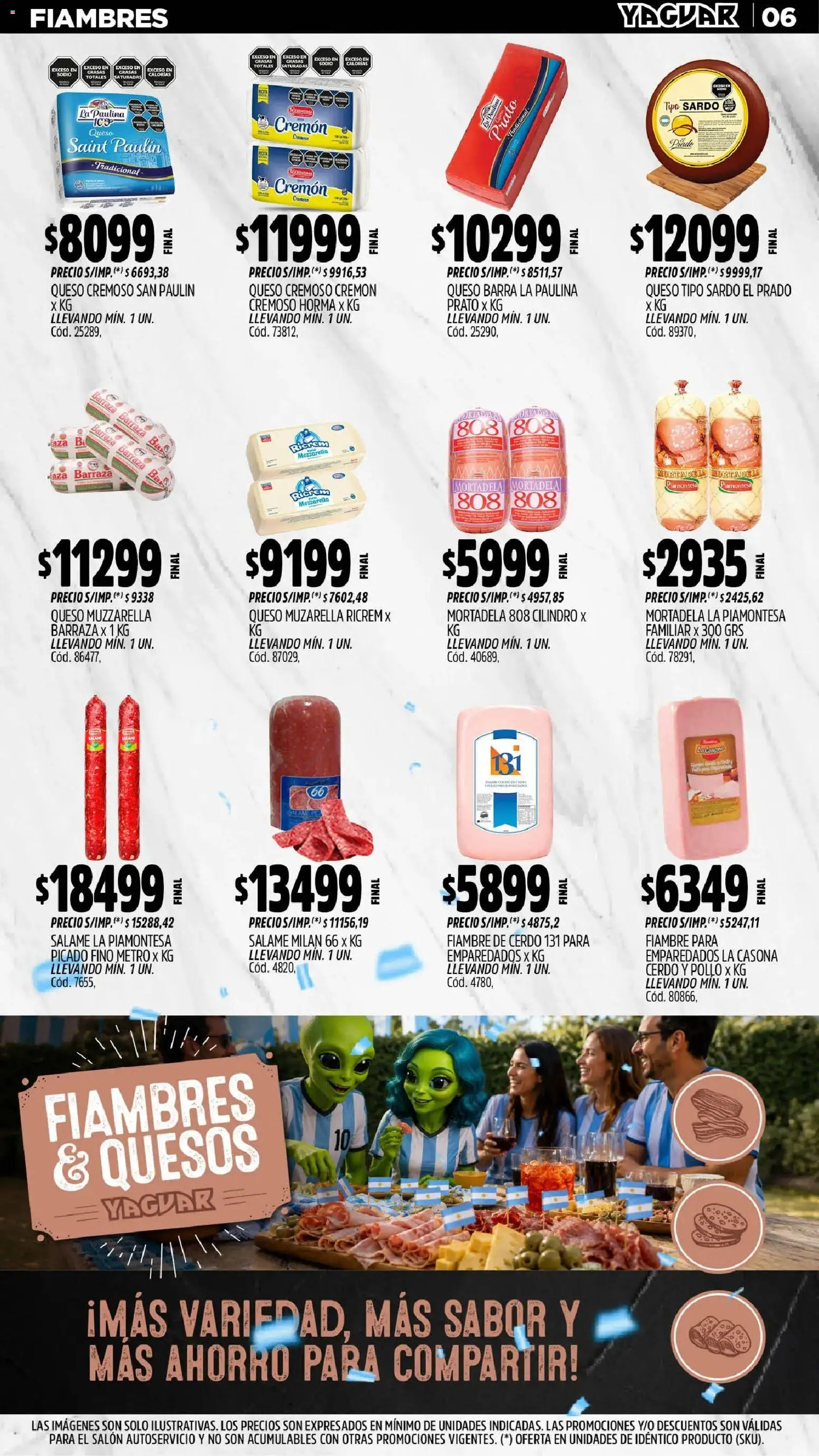 Yaguar - Oferta Semanal Misiones │ válido desde el 29/06/2026 | Página: 7 | Productos: Maza, Queso, Salame, Cerdo