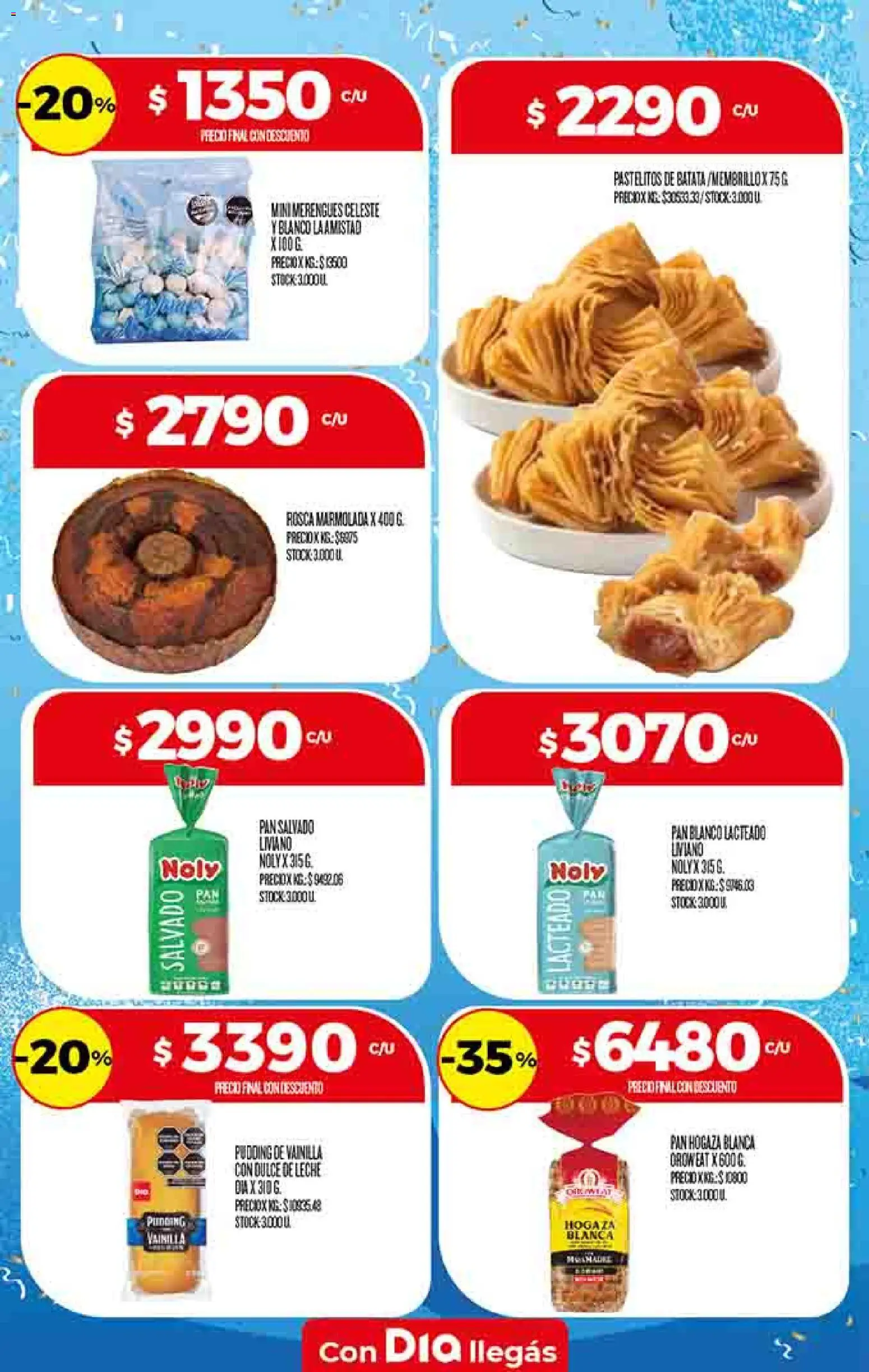 Supermercado DIA Ofertas │ válido desde el 17.06.2026 | Página: 14 | Productos: Batata, Dulce de leche, Leche, Pan