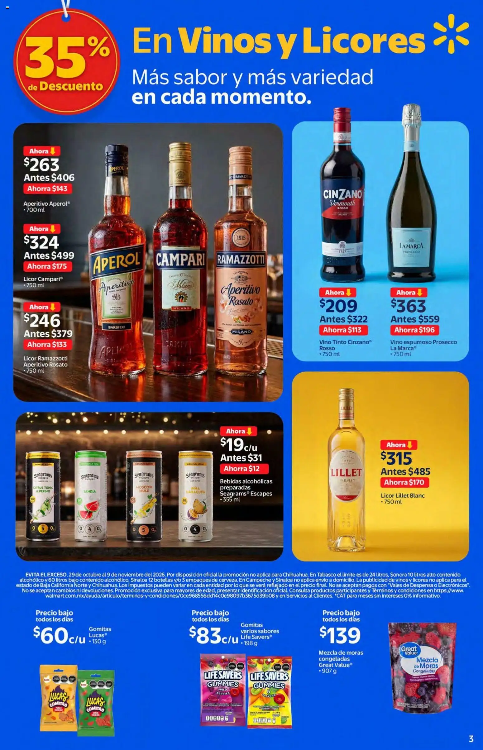 Nuevas ofertas de Walmart Express válidas en toda la República Mexicana desde el 29/10/2026. ¡Encuentra las mejores ofertas en Walmart Express folleto Vinos y Licores! | Página: 3