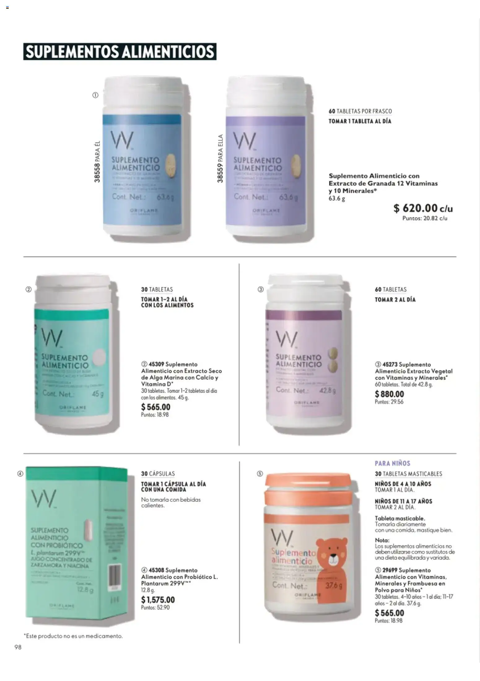 Nuevas ofertas de Oriflame válidas en toda la República Mexicana desde el 22/08/2026. ¡Encuentra las mejores ofertas en Oriflame campaña 12 2026! | Página: 98 | Productos: Frasco, Jugo, Vitaminas, Tableta