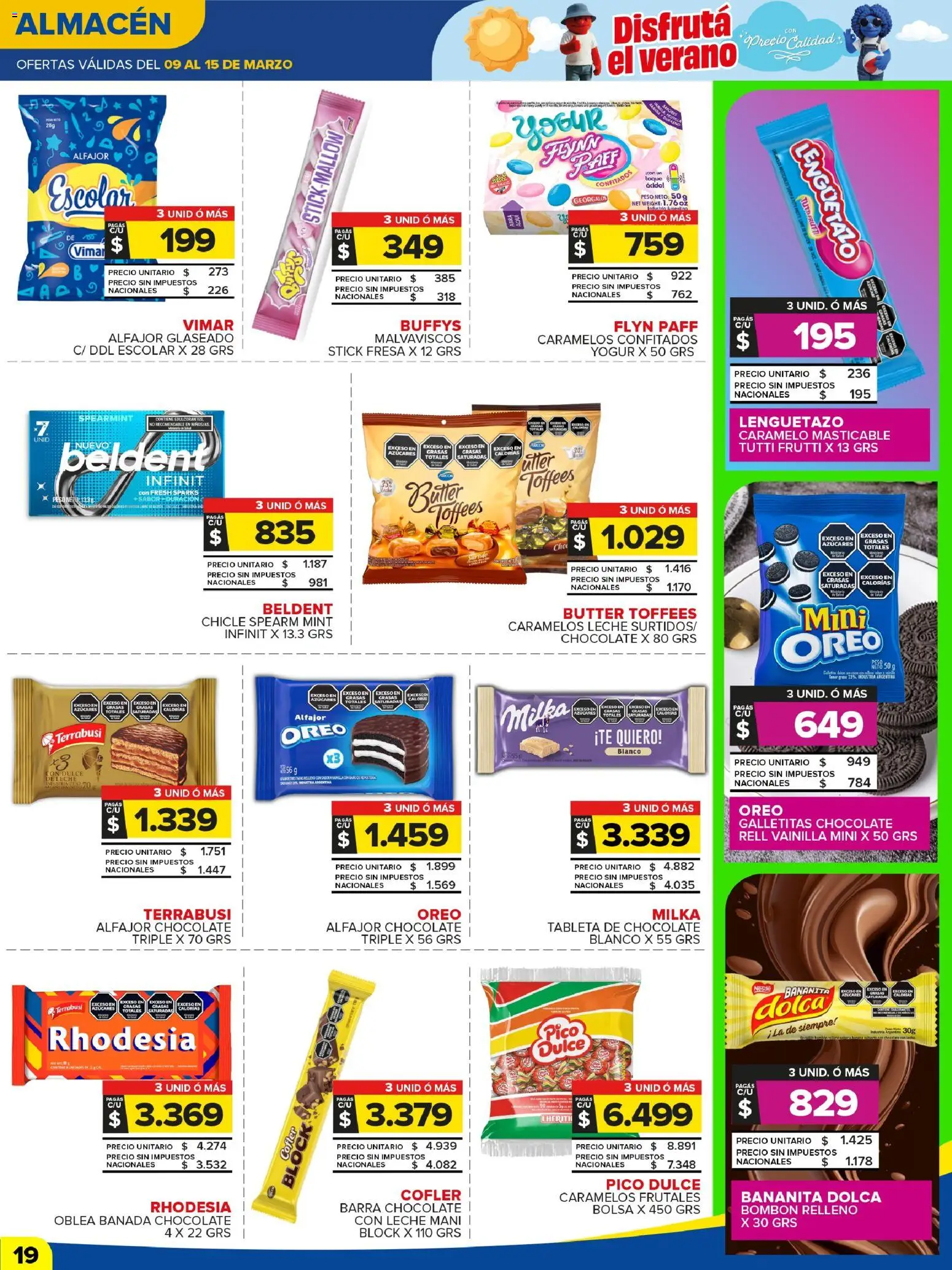 Carrefour Maxi catálogo │ válido desde el 09.03.2026 | Página: 19 | Productos: Peso, Galletitas, Yogur, Alfajor