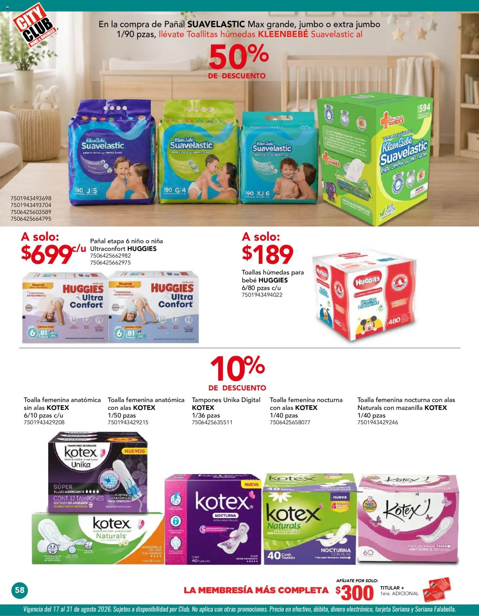 Nuevas ofertas de City Club válidas en toda la República Mexicana desde el 03/08/2026. ¡Encuentra las mejores ofertas en City Club catálogo! | Página: 58