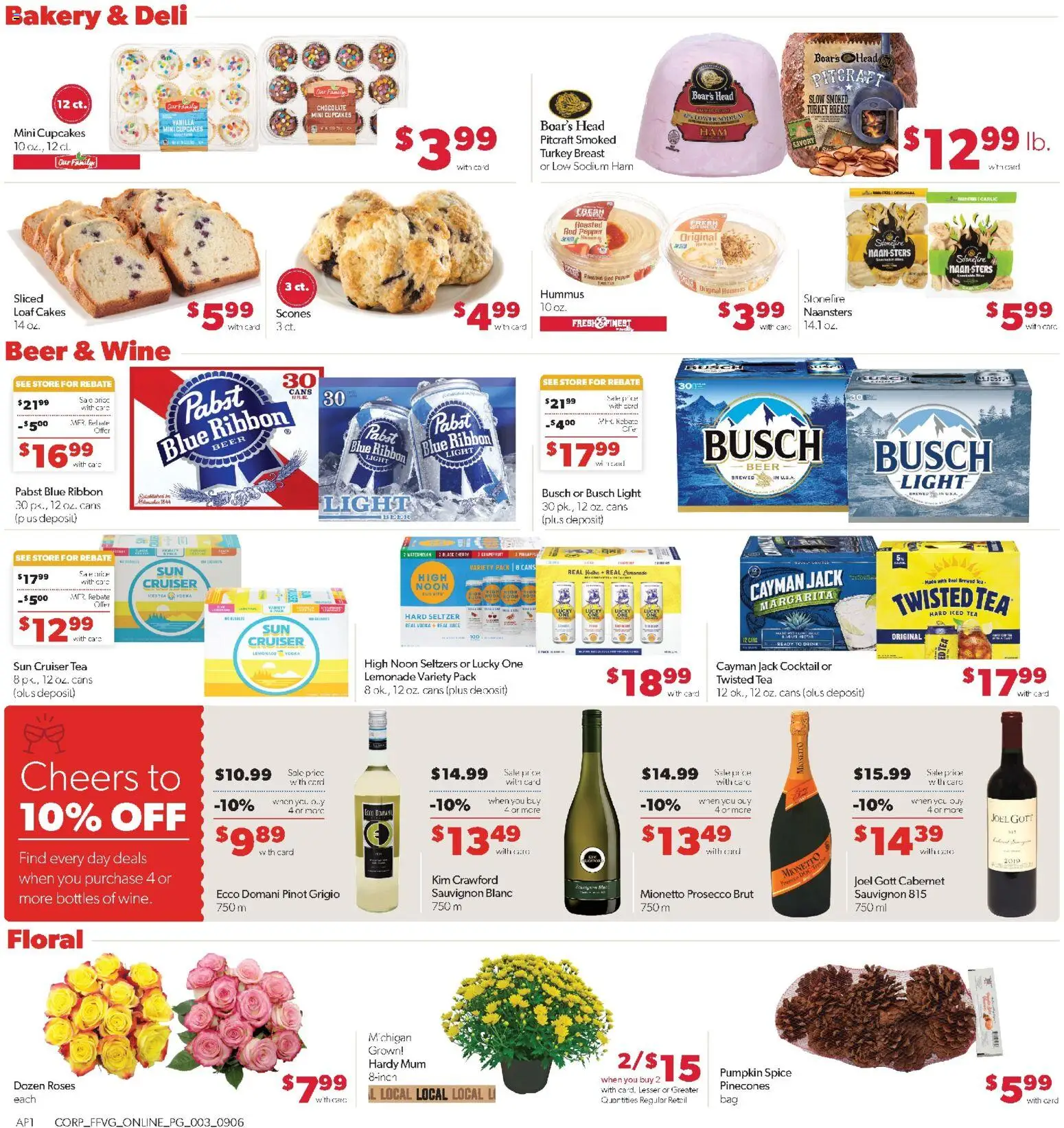 Family Fare Weekly Ad - valid from 09/06/2026 | Page: 7 | Products: Turkey, Chocolate, Mionetto Prosecco, Hummus