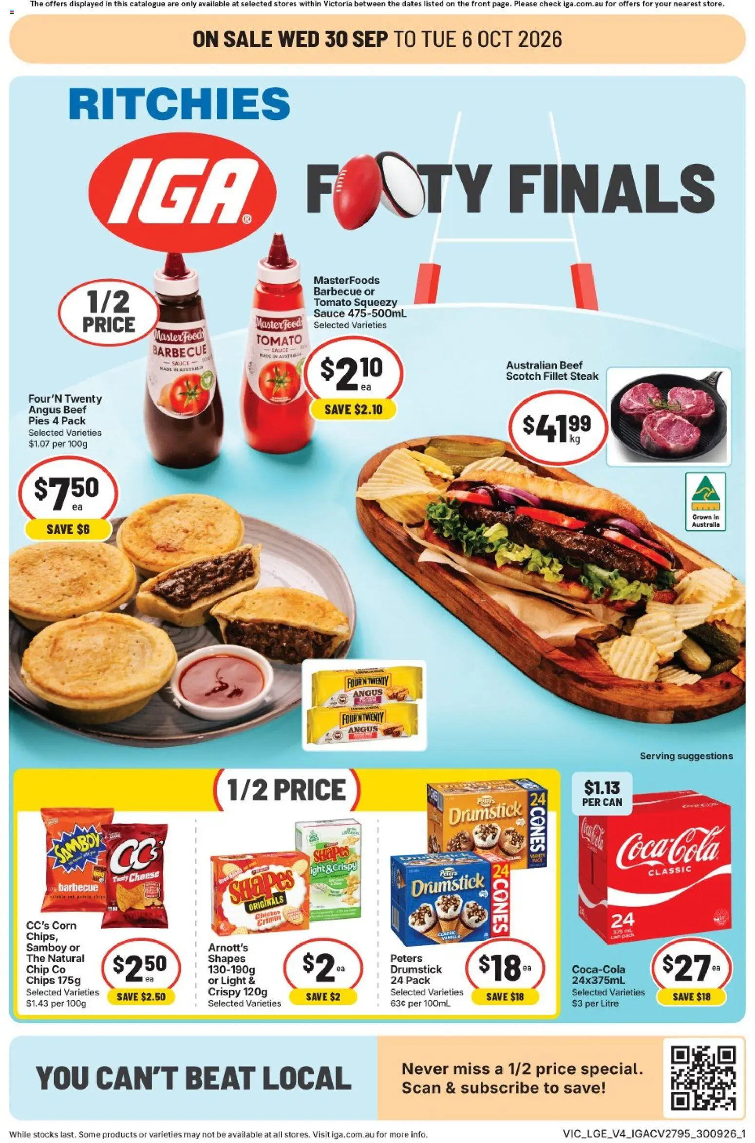 IGA catalogue - valid from 30/09/2026 | Page: 9 | Products: Corn, Beef, Sauce, Fillet