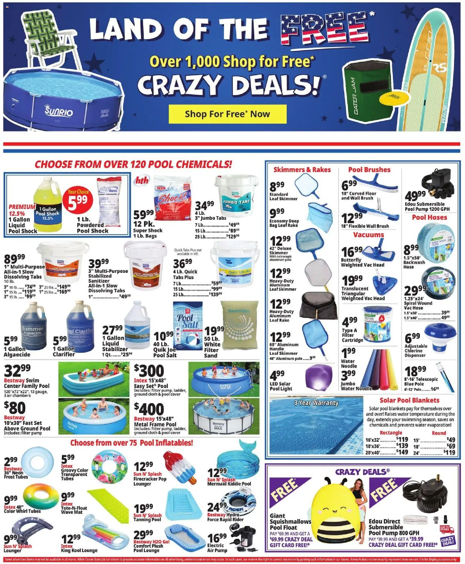 Ocean State Job Lot Weekly Ad - valid from 07/02/2026 | Page: 2 | Products: Pump, Brush, Water, Shock