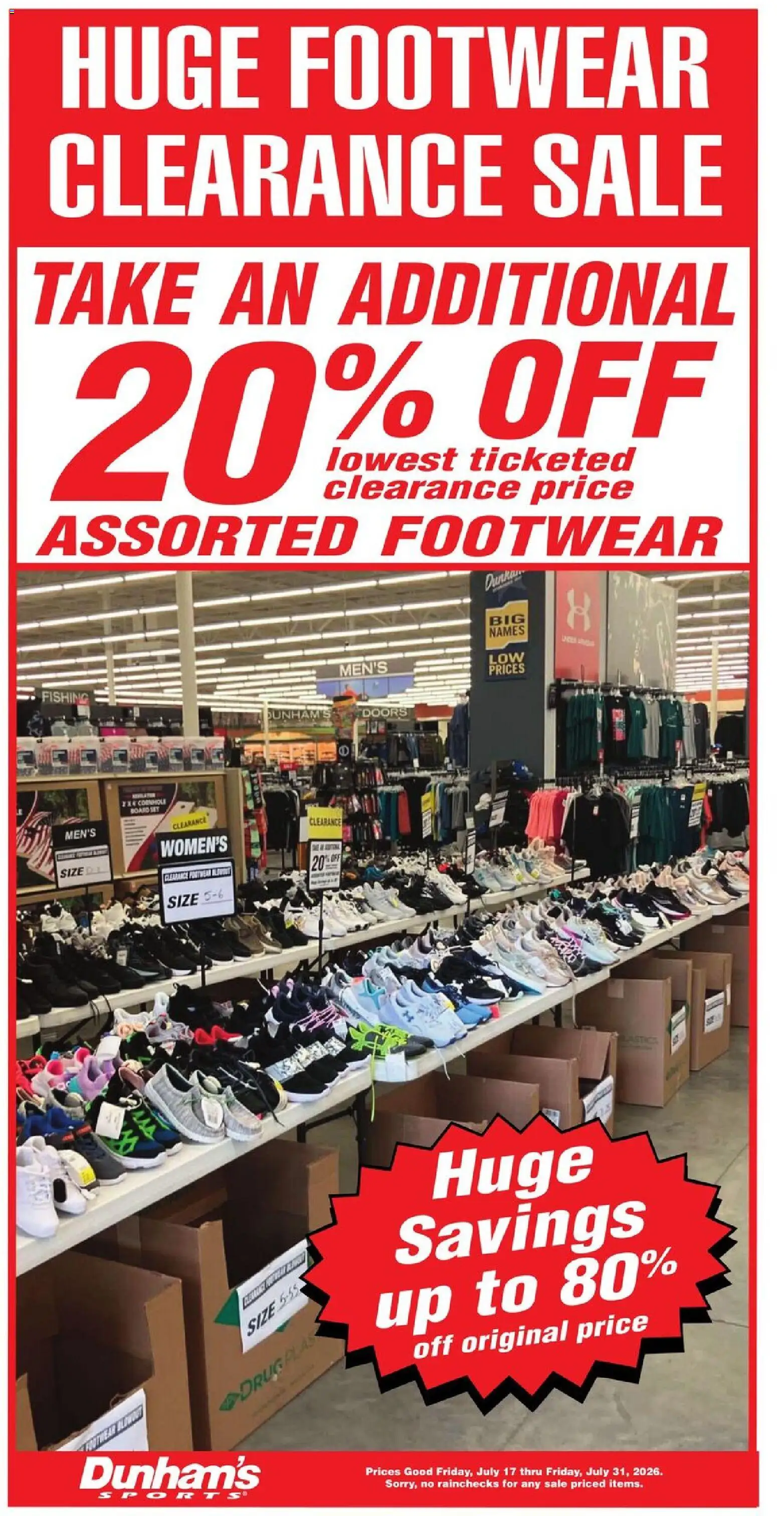 Dunham's Sports July Footwear Clearance - valid from 07/17/2026 | Page: 1
