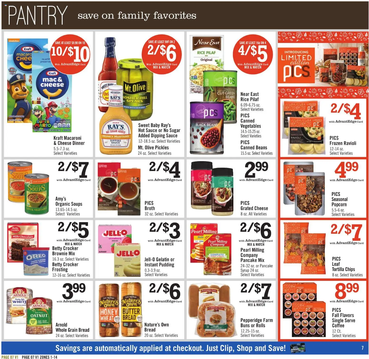 Price Chopper Weekly Ad - valid from 08/30/2026 | Page: 7 | Products: Grated cheese, Milk, Chips, Chicken broth