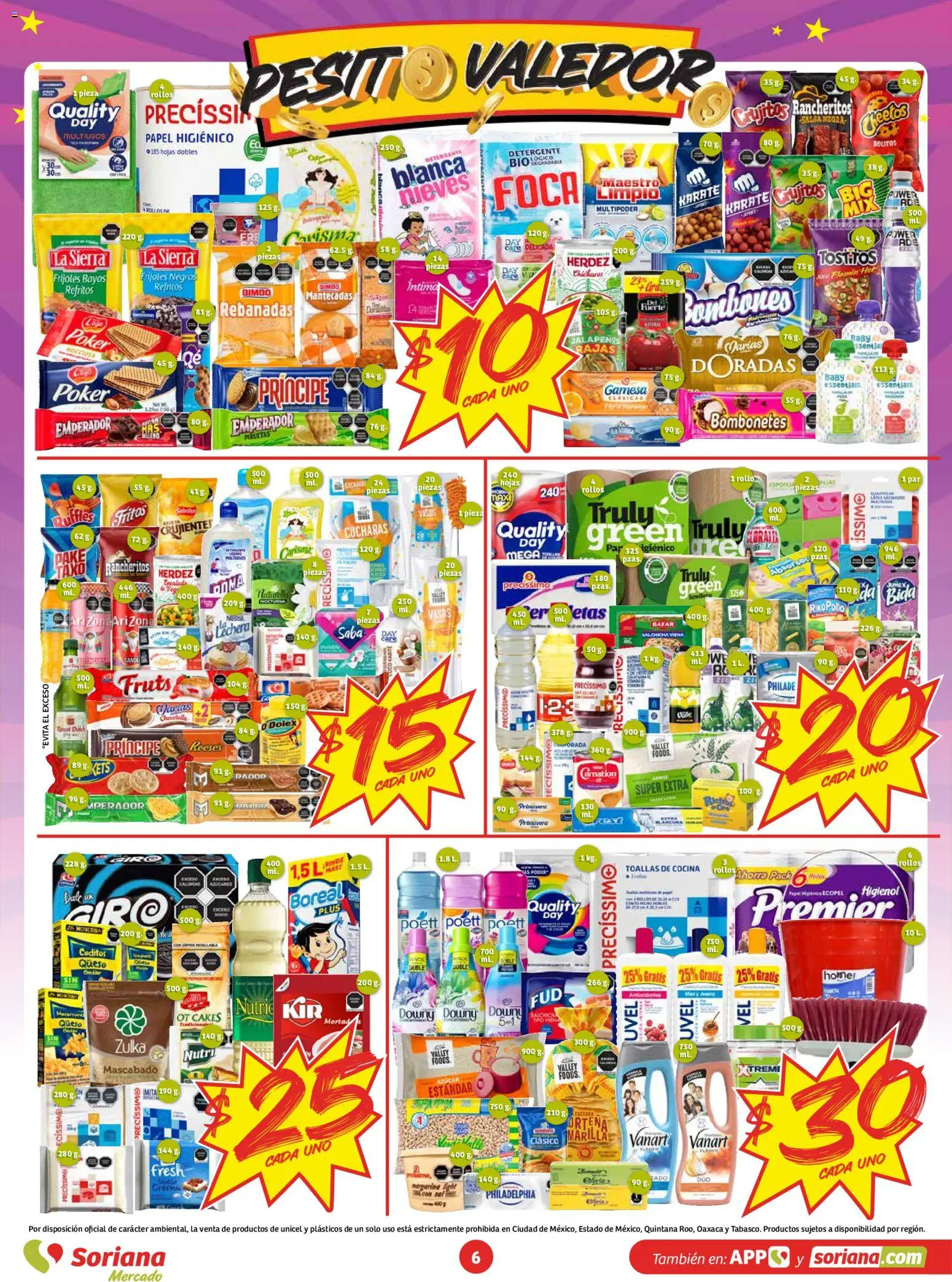 Nuevas ofertas de Soriana válidas en toda la República Mexicana desde el 23/10/2026. ¡Encuentra las mejores ofertas en Soriana folleto Ahorro constante y sonante Mercado! | Página: 6
