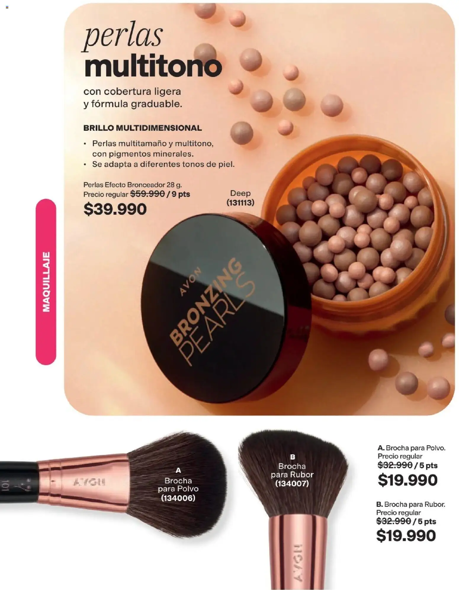 Avon revista - valida desde el 16/08/2026 | Página: 50 | Productos: Rubor, Brillo, Brocha, Maquillaje