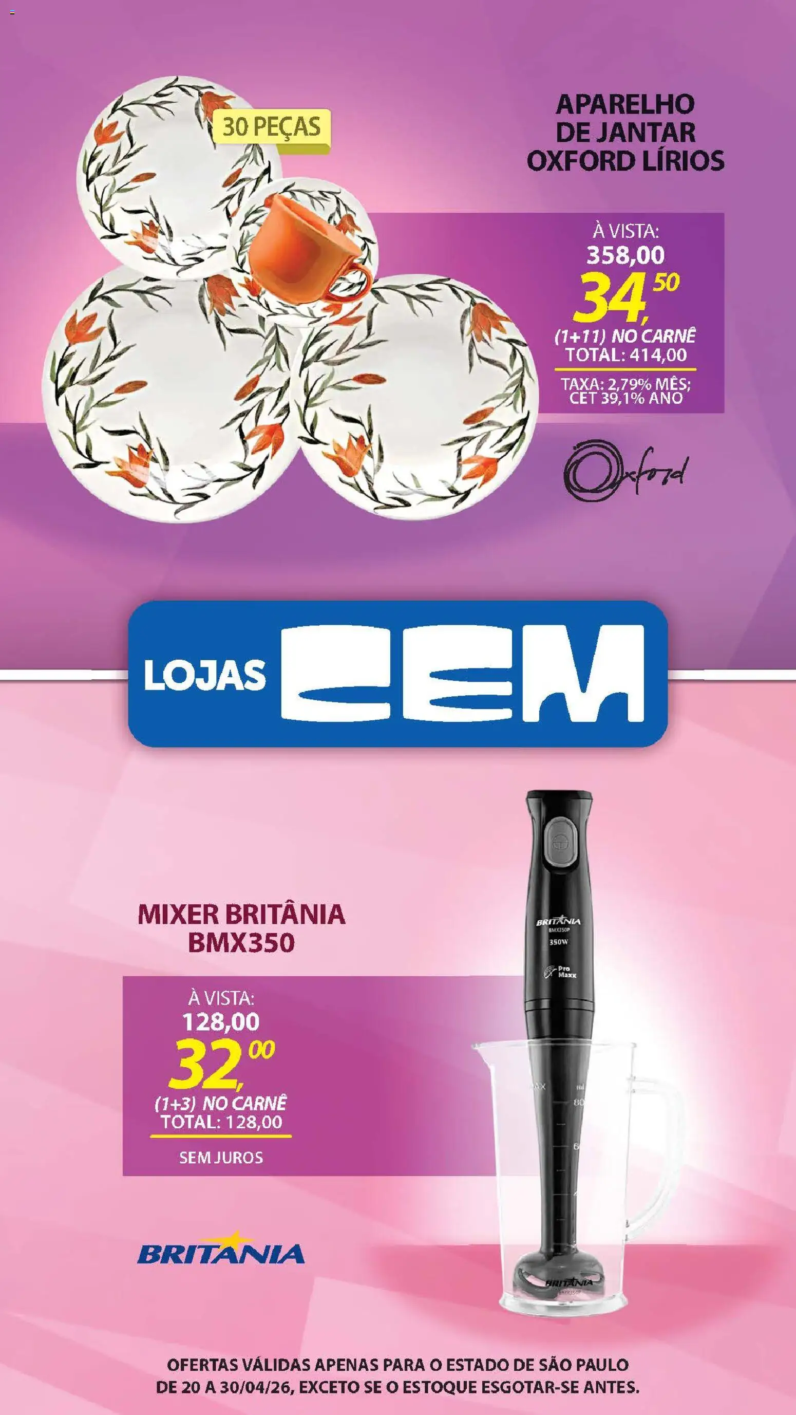 Lojas Cem Folheto - válido de 20.04.2026 | Página: 67 | Produtos: Carne