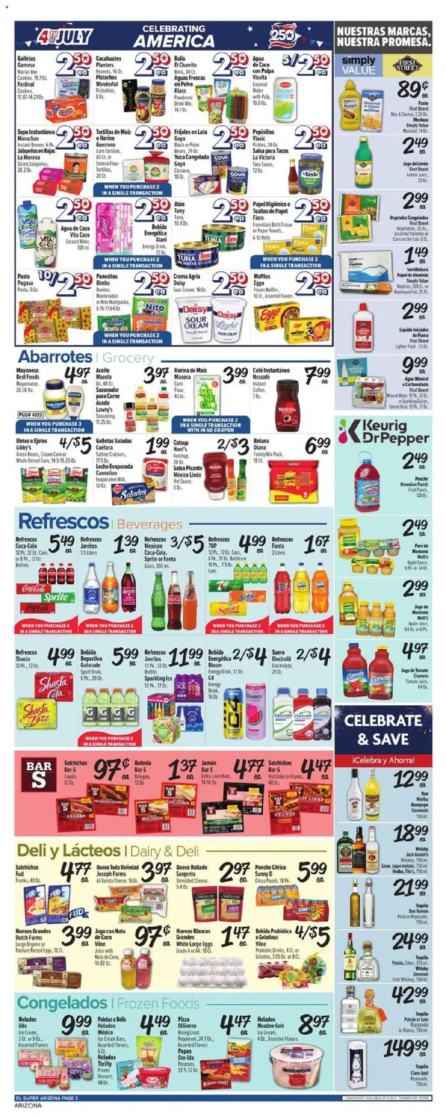 El Super Weekly Ad - AK - valid from 07/01/2026 | Page: 2 | Products: Corn, Bath, Sour cream, Water