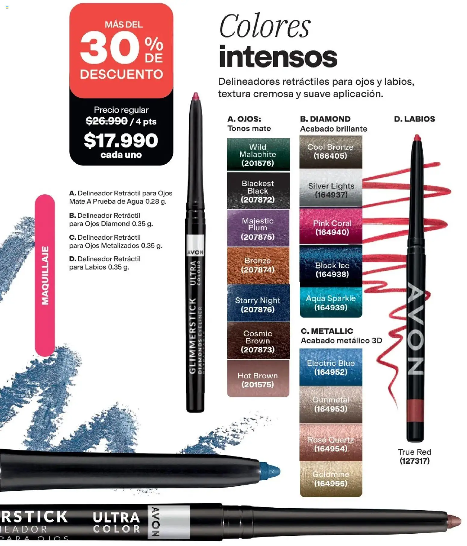 Avon revista - valida desde el 15.06.2026 | Página: 49 | Productos: Agua, Maquillaje, Delineador