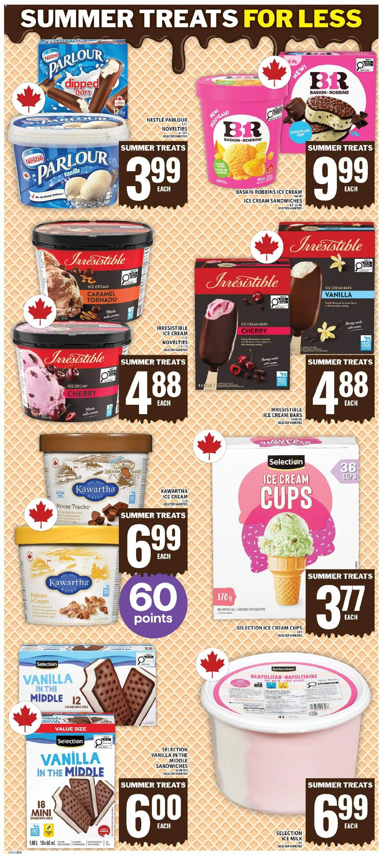 Food Basics flyer valid from Aug 6, 2026 | Page: 10 | Products: Ice cream, Mango, Vanilla, Milk
