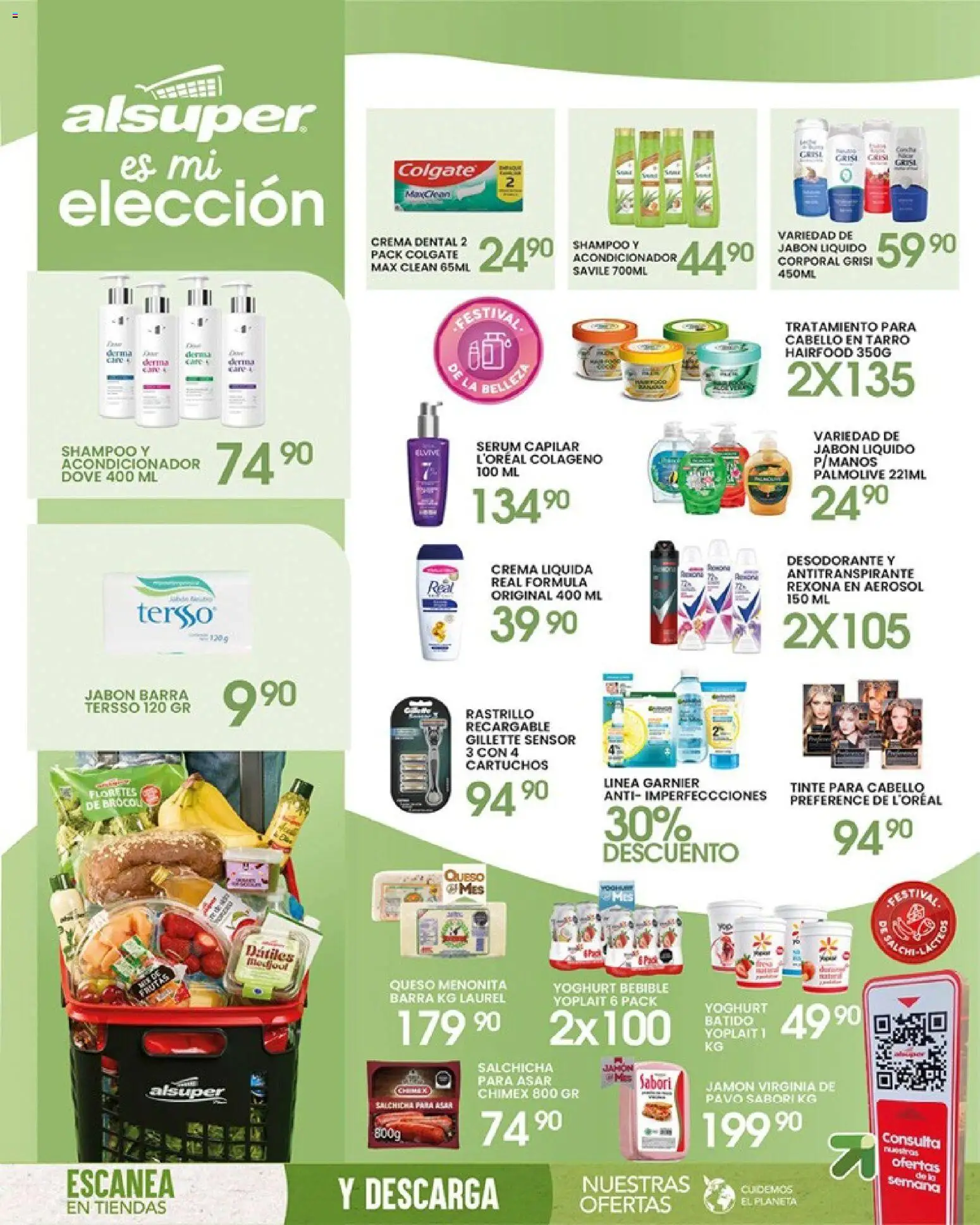 Nuevas ofertas de Alsuper válidas en toda la República Mexicana desde el 17.04.2026. ¡Encuentra las mejores ofertas en Alsuper folleto Chihuahua-Ciudad! | Página: 8 | Productos: Antitranspirante, Salchicha, Crema, Acondicionador