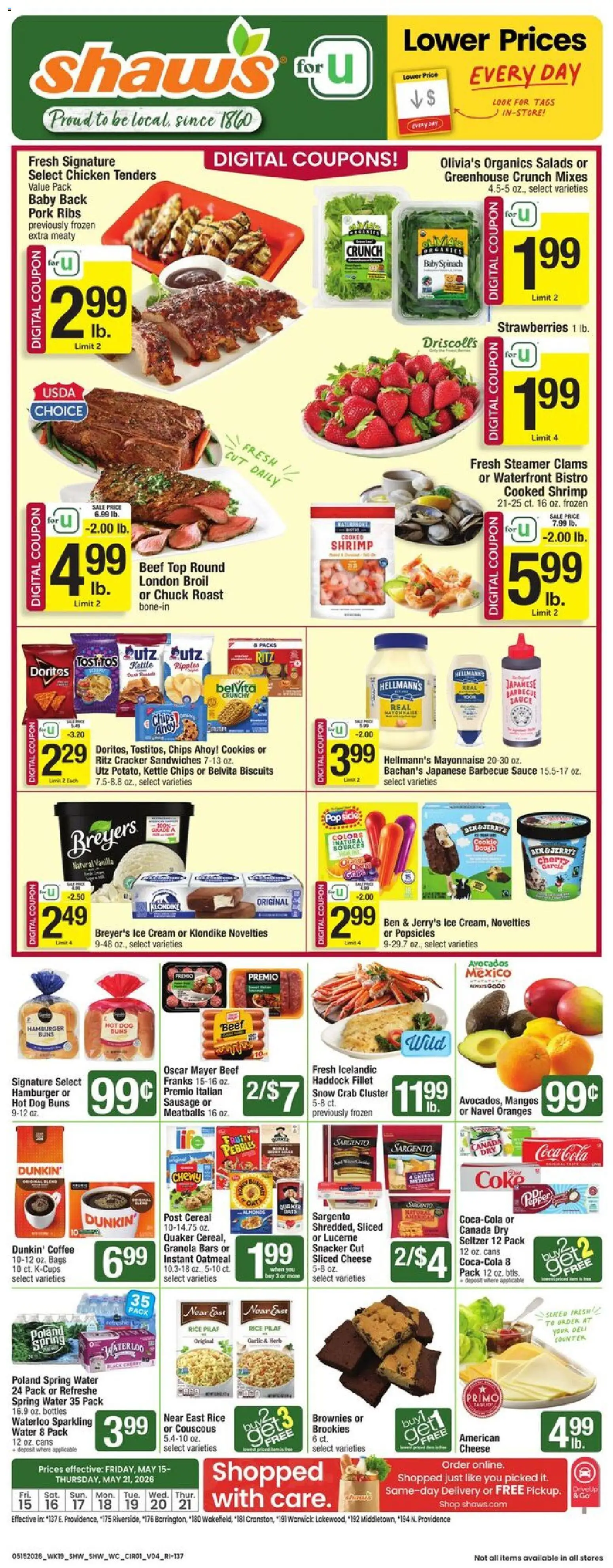 Shaw's Weekly Ad - RI - valid from 15.05.2026 | Page: 1