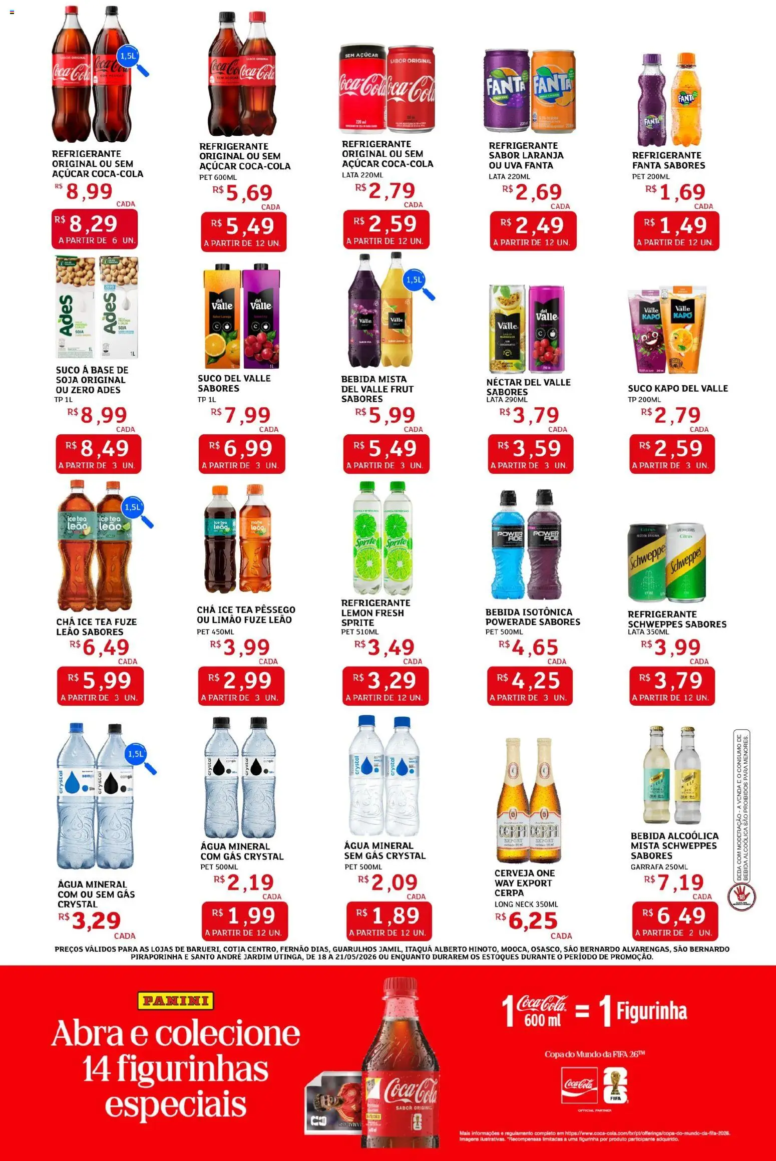 Assaí Atacadista Folheto - válido de 18.05.2026 | Página: 2 | Produtos: Pêssego, Cola, Suco, Soja