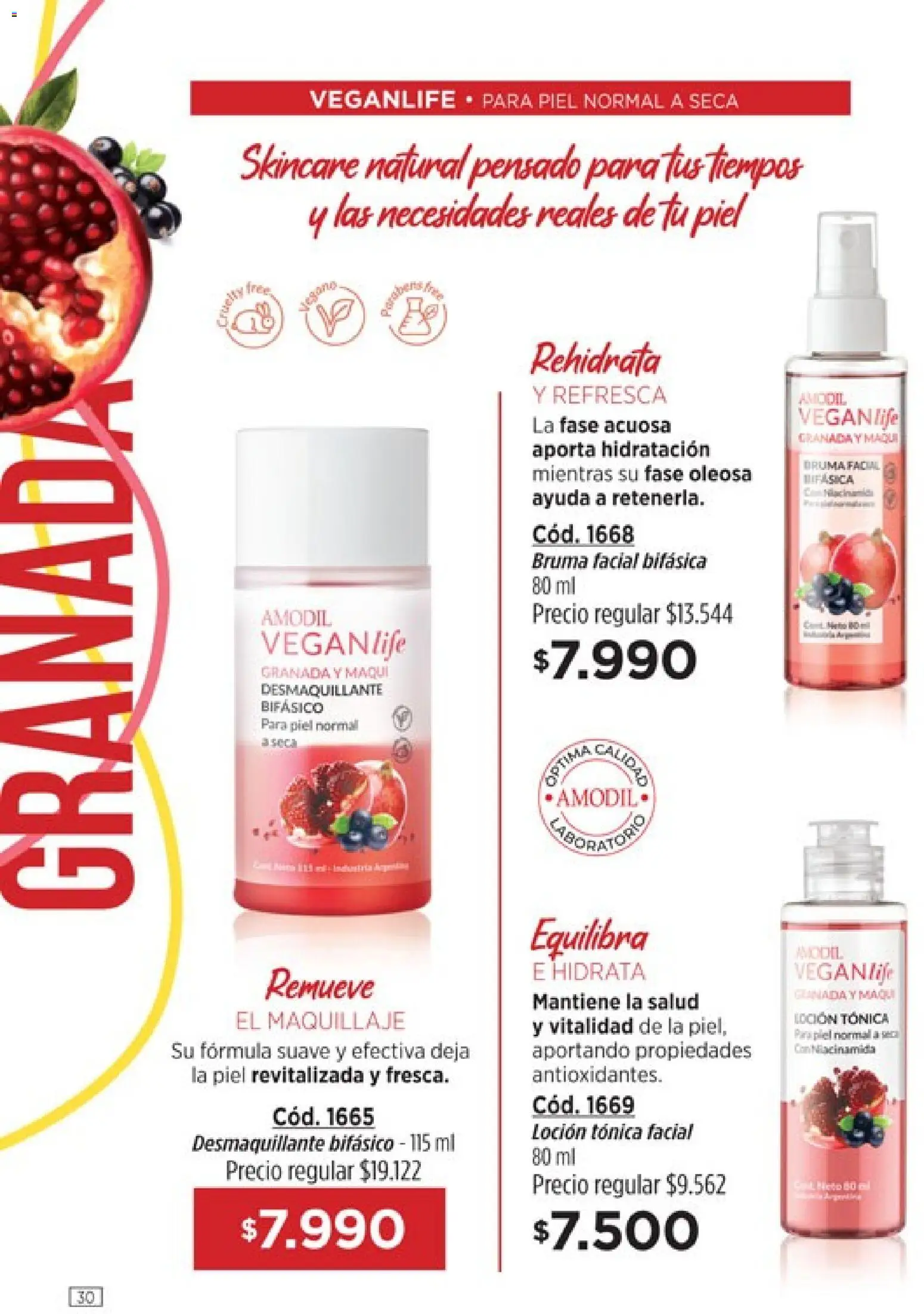 Catálogo Amodil Campaña 4 │ válido desde el 01/03/2026 | Página: 30 | Productos: Maquillaje, Desmaquillante, Loción, Bruma