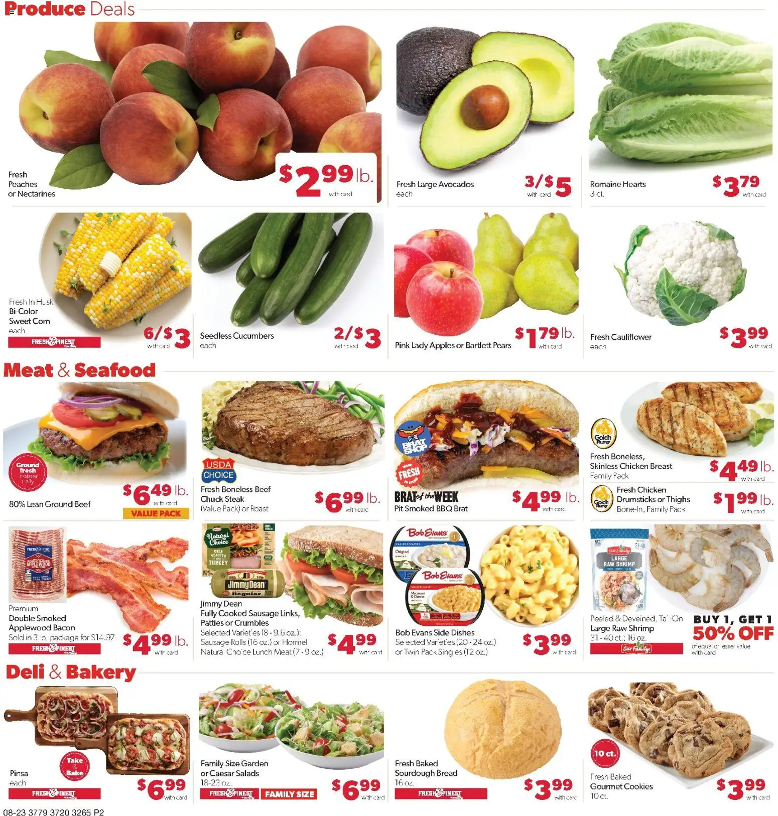 Family Fare Weekly Ad - IA - valid from 08/23/2026 | Page: 2 | Products: Dishes, Peaches, Bacon, Cucumbers