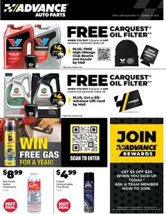 Preview of Advance Auto Parts weekly ads valid from 09/13/2026