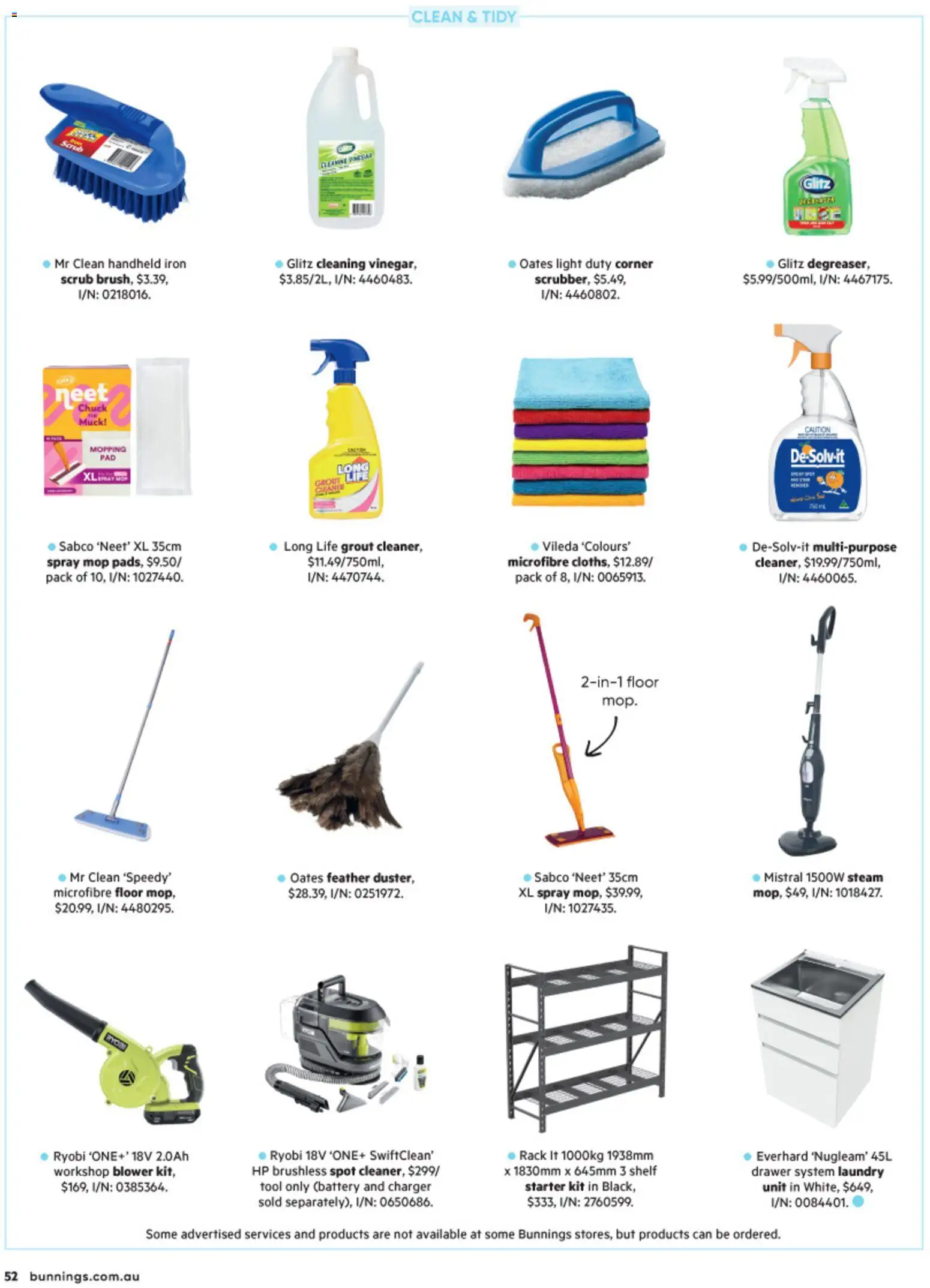 Bunnings Warehouse catalogue - valid from 01/08/2026 | Page: 60 | Products: Shelf, Drawer, Mop, Iron