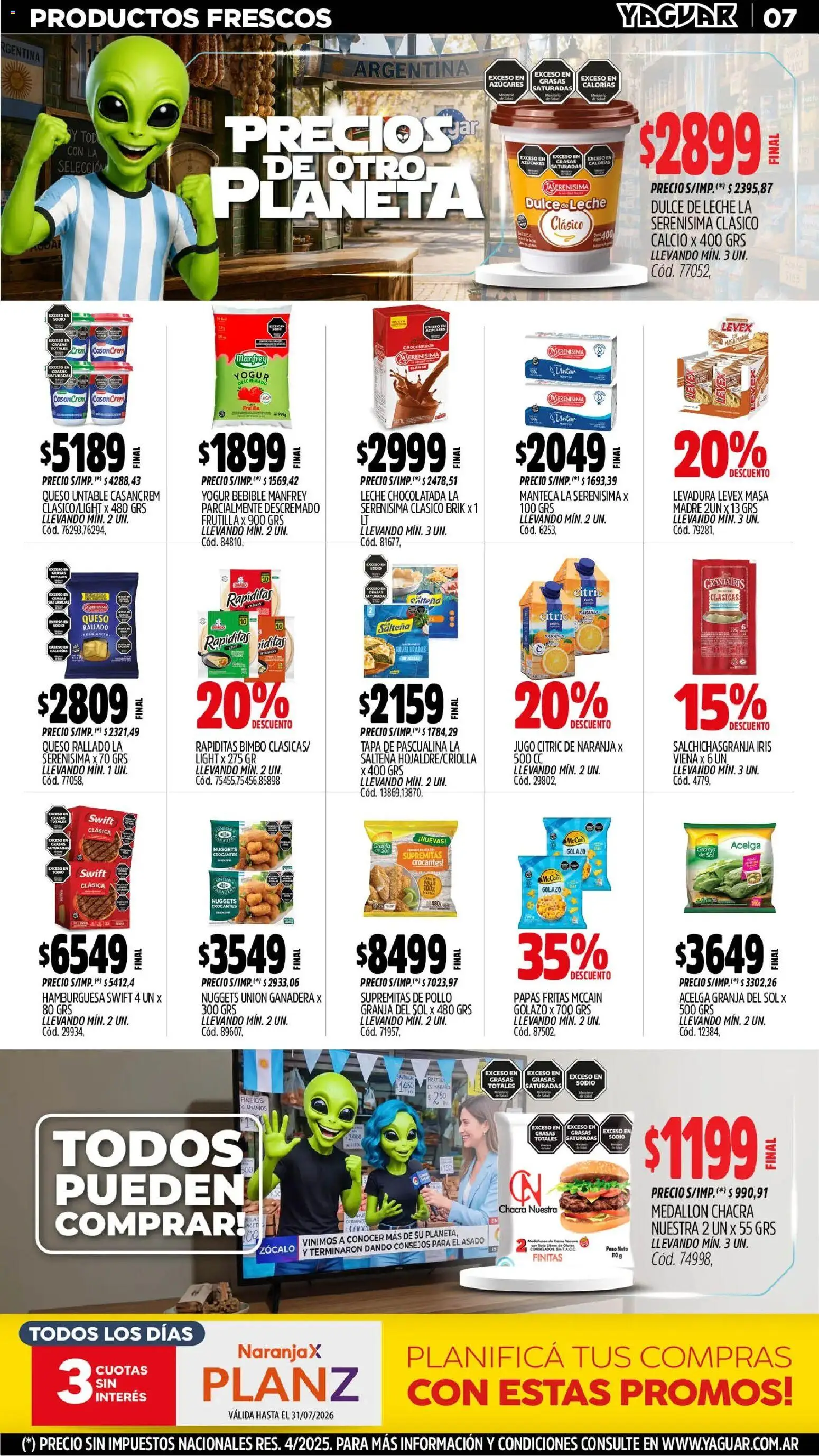 Yaguar - Oferta Semanal Salta │ válido desde el 29/06/2026 | Página: 8 | Productos: Pollo, Frutilla, Acelga, Chocolatada