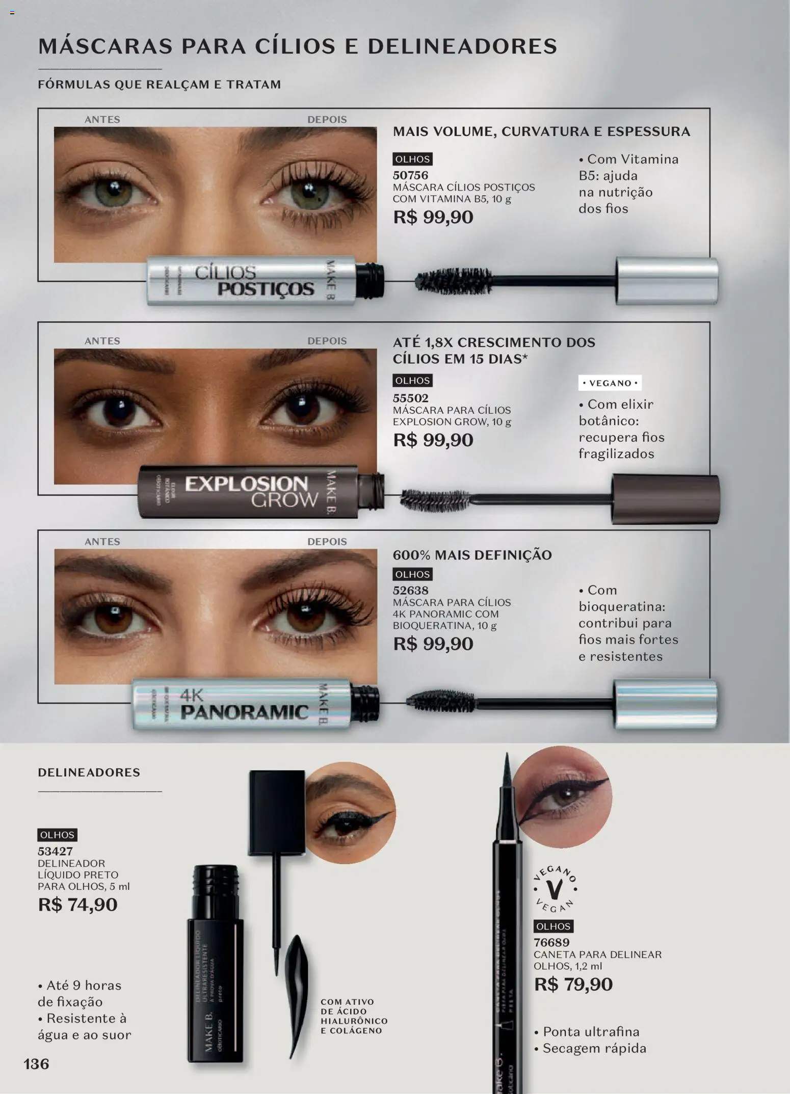 O Boticário Folheto - válido de 29/06/2026 | Página: 140 | Produtos: Colágeno, Máscara para cílios, Delineador, Cílios postiços
