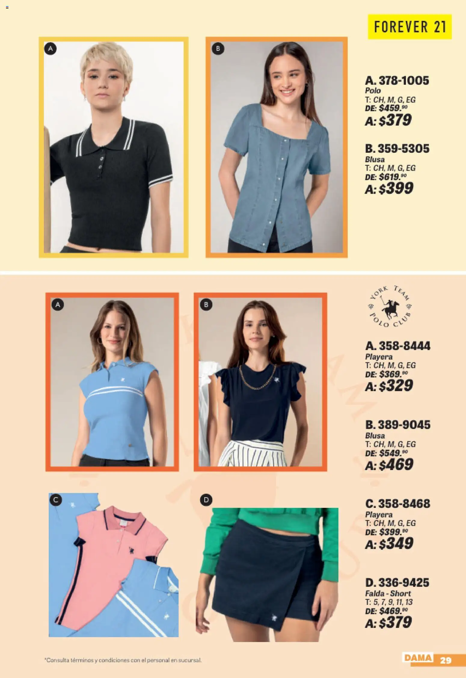 Nuevas ofertas de Andrea válidas en toda la República Mexicana desde el 19/07/2026. ¡Encuentra las mejores ofertas en Andrea catálogo Sports Week! | Página: 29 | Productos: Blusa, Playera, Falda, Short