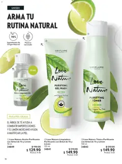 Vista previa de Oriflame campaña 9 2026, nuevo folleto de la tienda, válido en México a partir del 20/06/2026 | Página: 90 | Productos: Limón, Aceite, Toner, Té