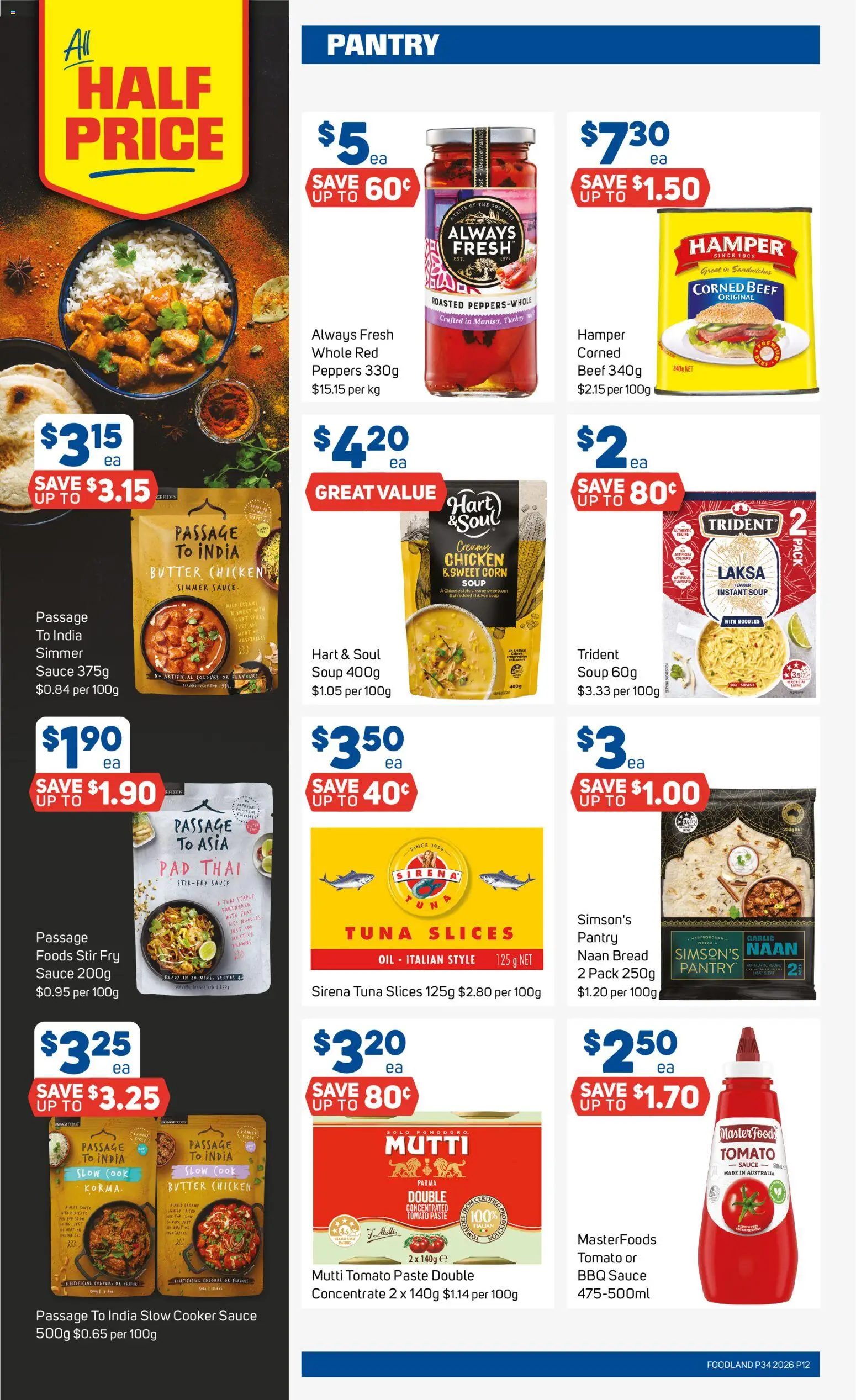 Foodland catalogue - valid from 19/08/2026 | Page: 12 | Products: Corn, Noodles, Soup, Slow cooker