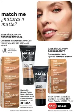 Vista previa Catálogo AVON Campaña 13 válido desde el 01/09/2026 | Página: 29 | Productos: Mate, Maquillaje, Sal, Brillo