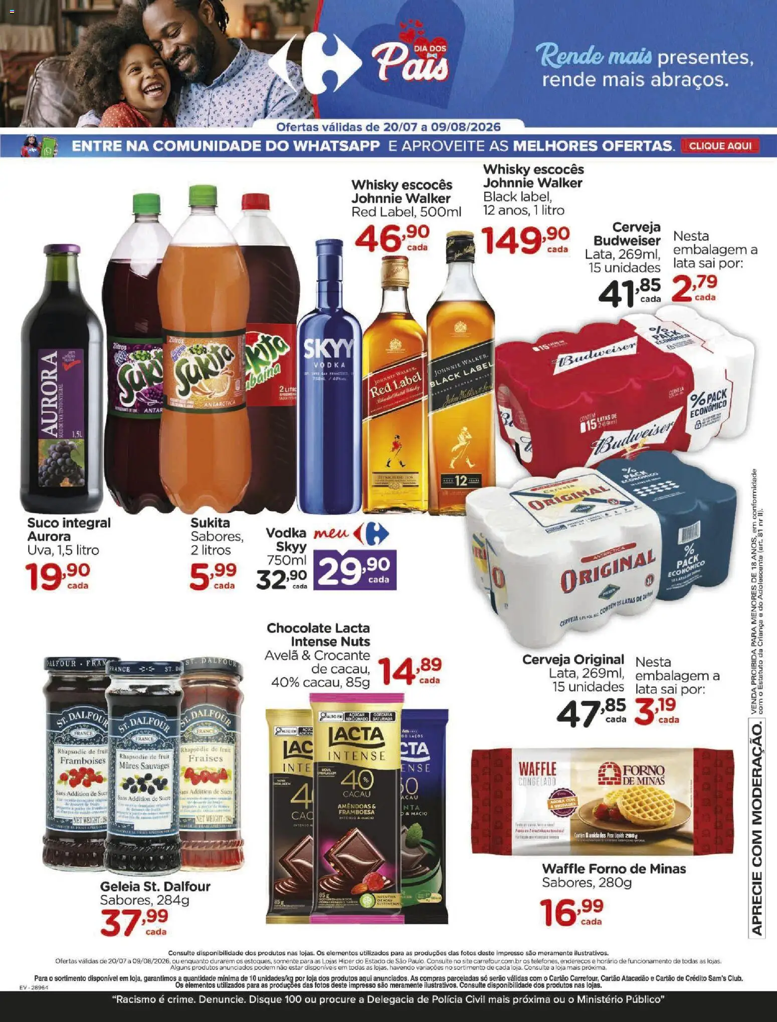 Carrefour Folheto - válido de 20/07/2026 | Página: 9 | Produtos: Forno, Suco, Vodka, Avelã