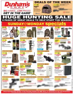 Preview of Dunham's Sports weekly ads valid from 10/16/2026
